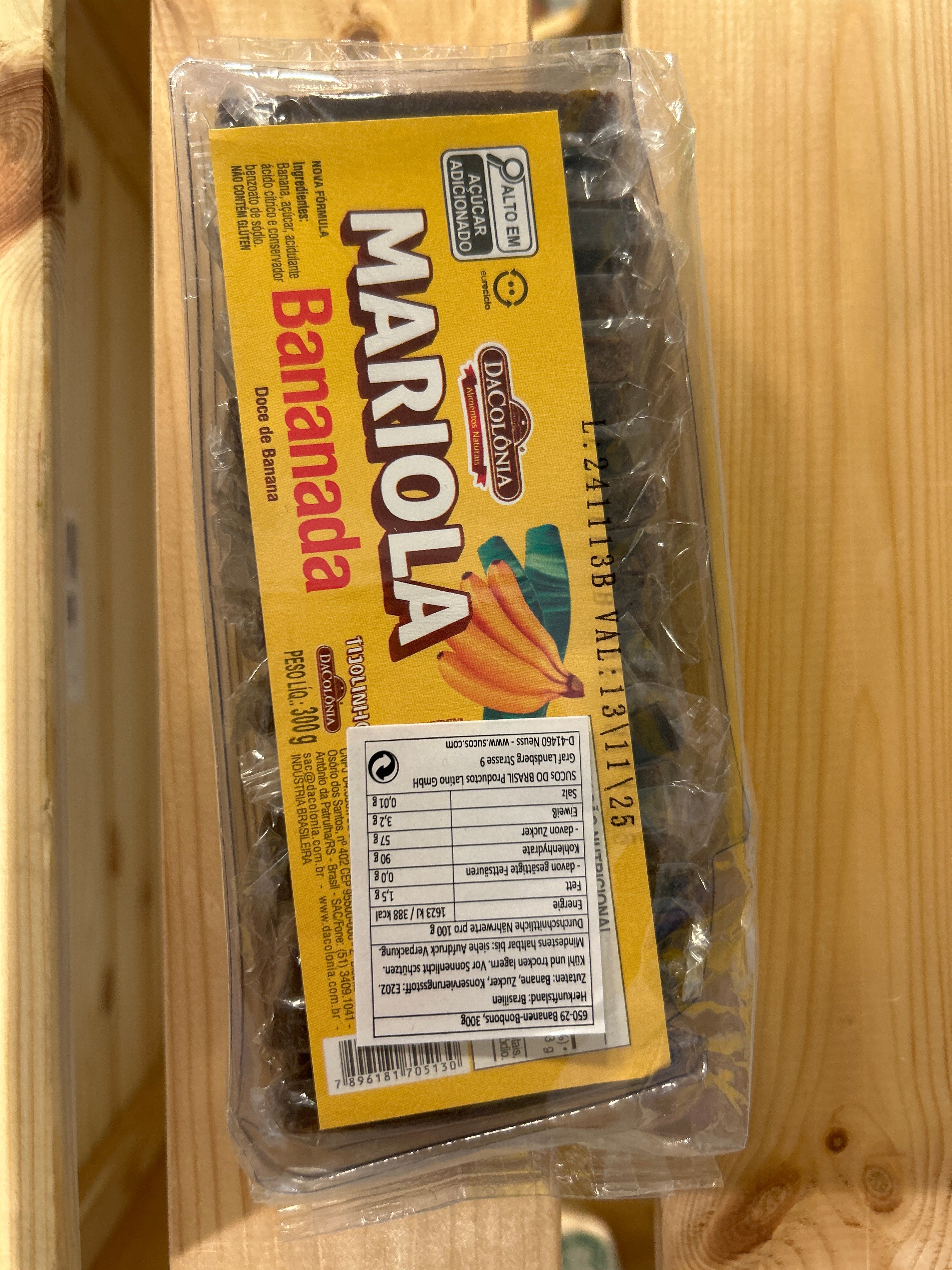 Dulce di banana (Doce de Banana Mariola) - DACOLONIA - 300g
