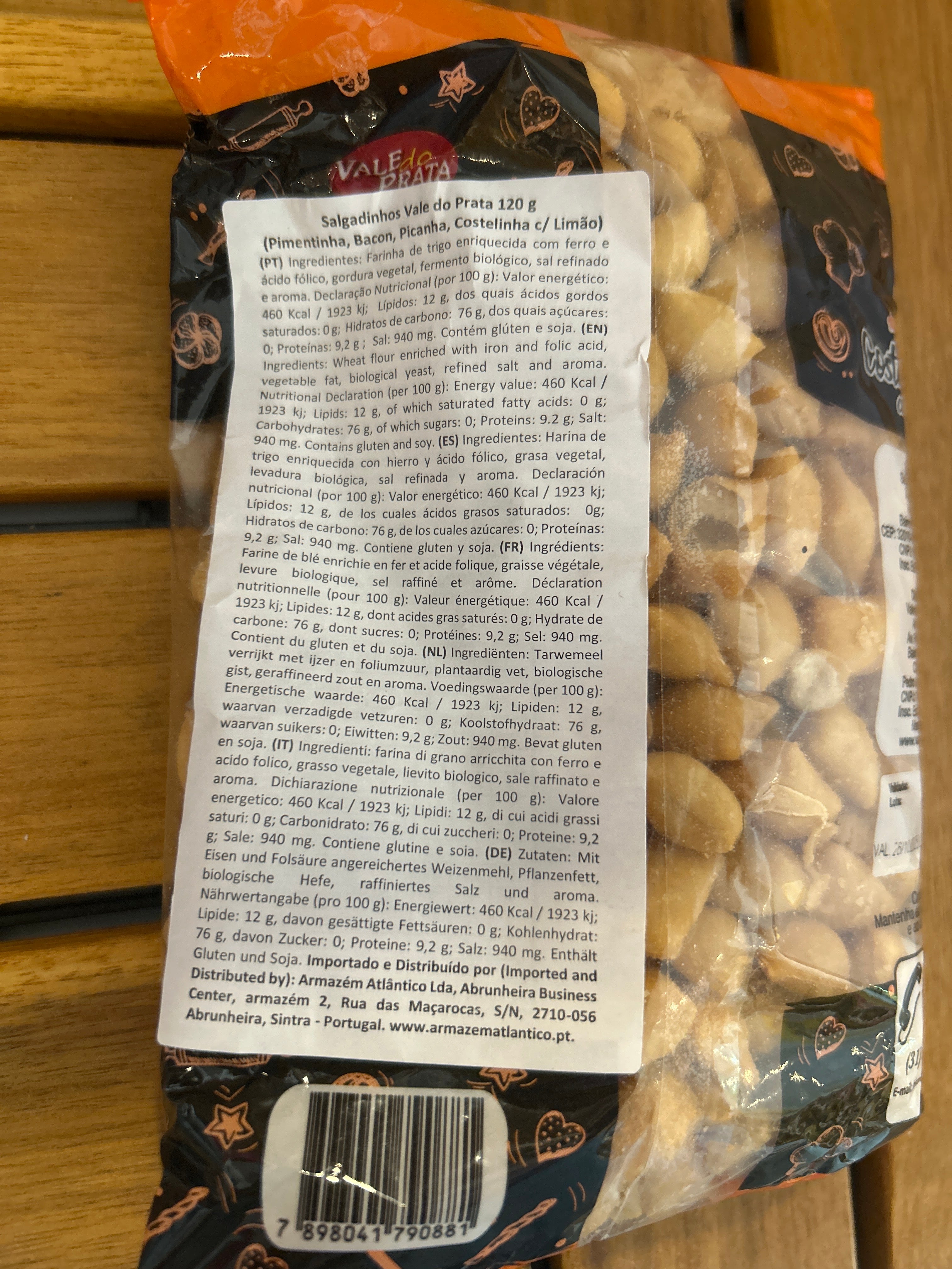 Snack saveur Côtelette (Salgadinho sabor Costelinha) - VALE DO PRATA - 120g - Promoção