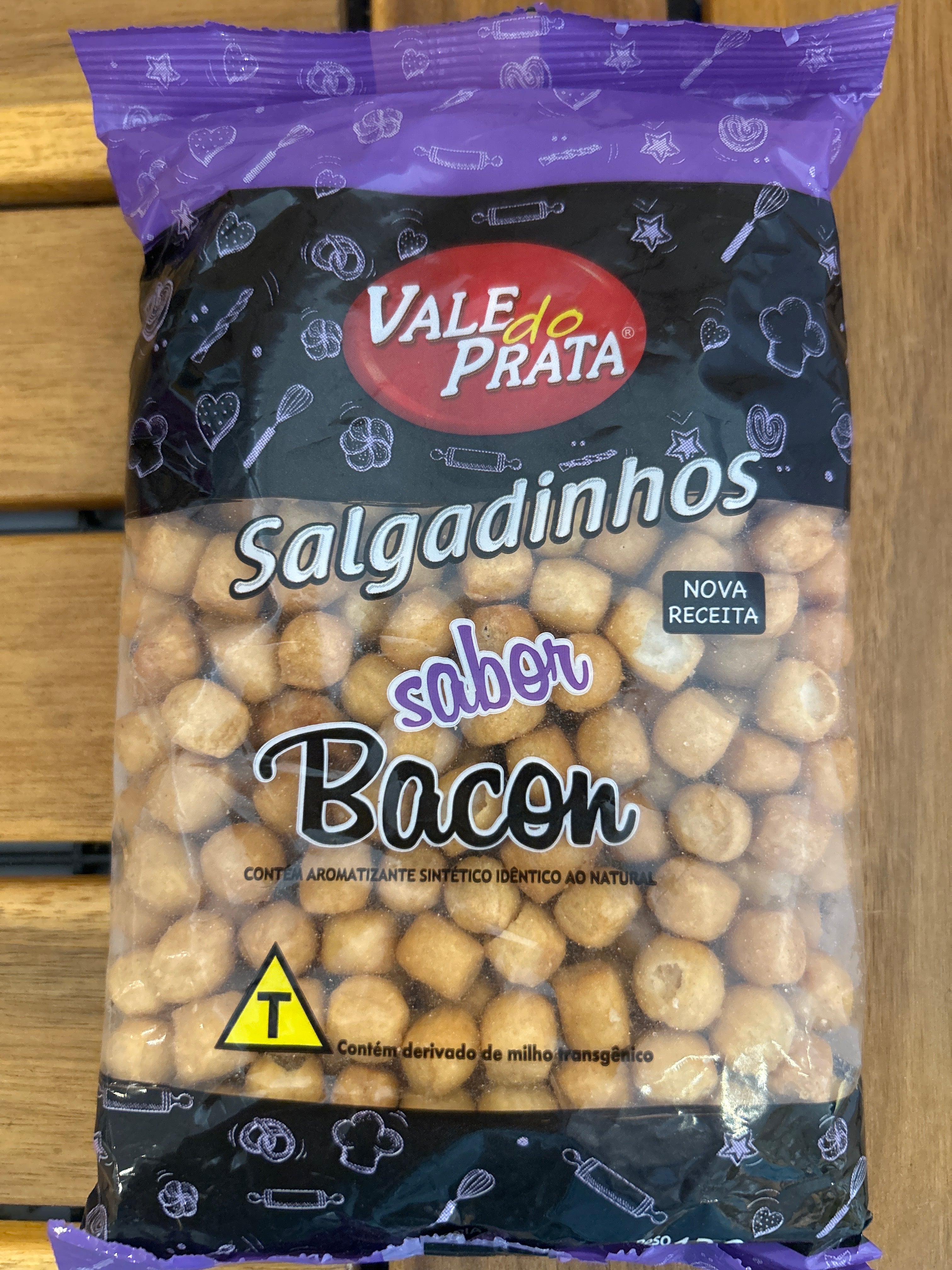 Snack saveur Bacon (Salgadinho sabor Bacon) - VALE DO PRATA - 120g