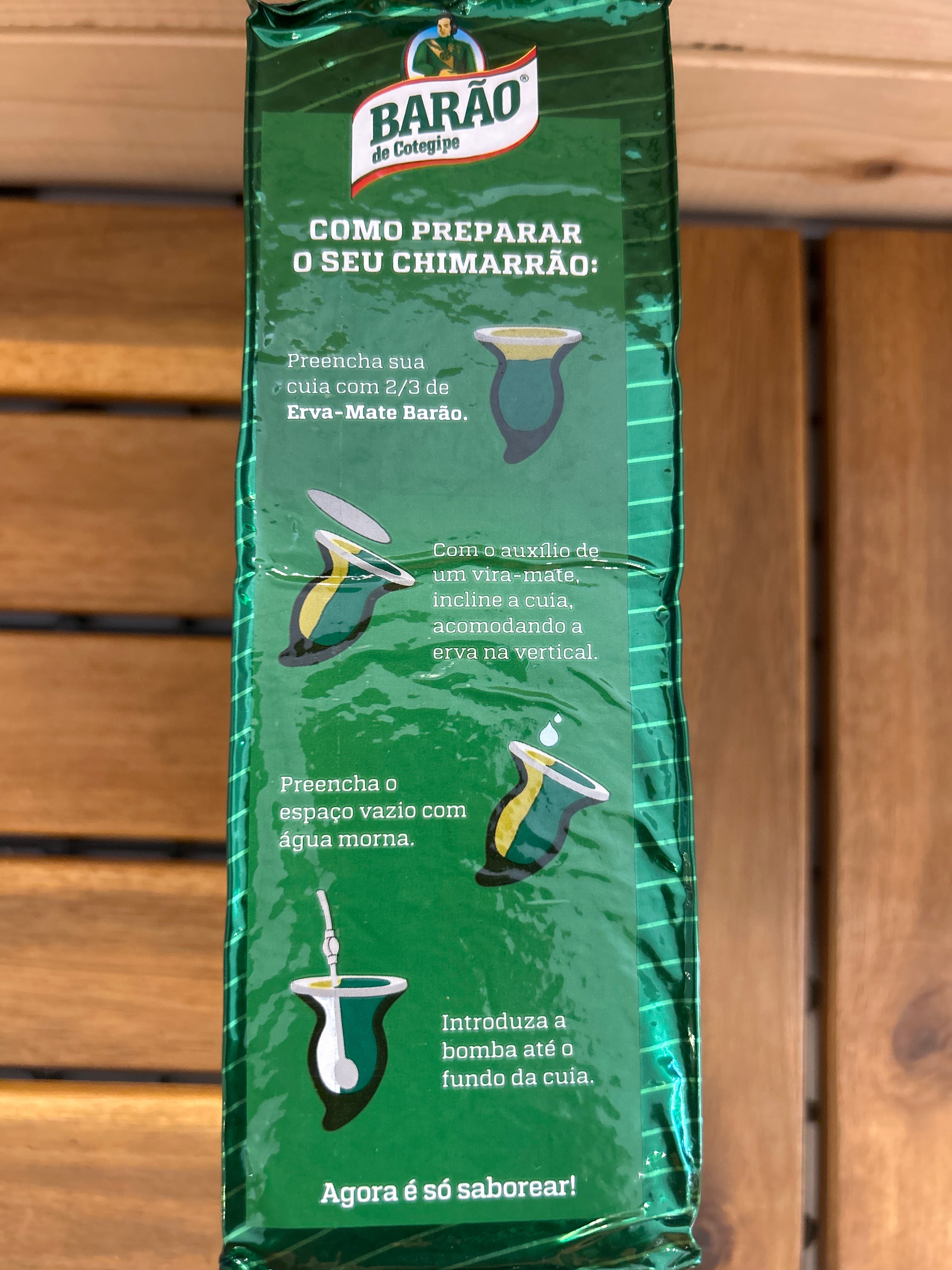 Yerba Maté nature (Chimarrão indigène Yerba Mate) BARÃO - 1Kg