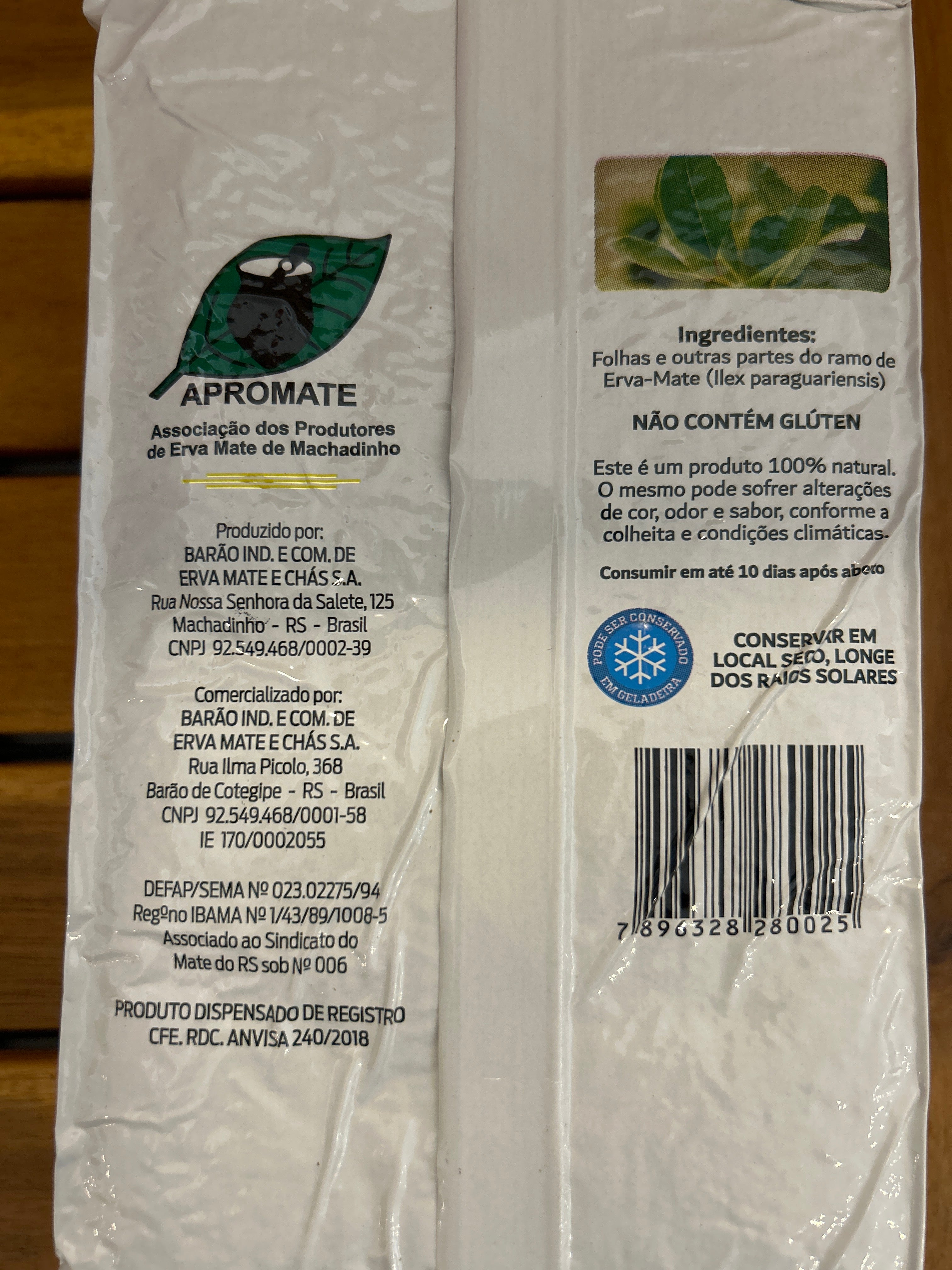 Yerba Maté CAMBONA (Erva Mate Chimarrão CAMBONA) - BARÃO - 1Kg