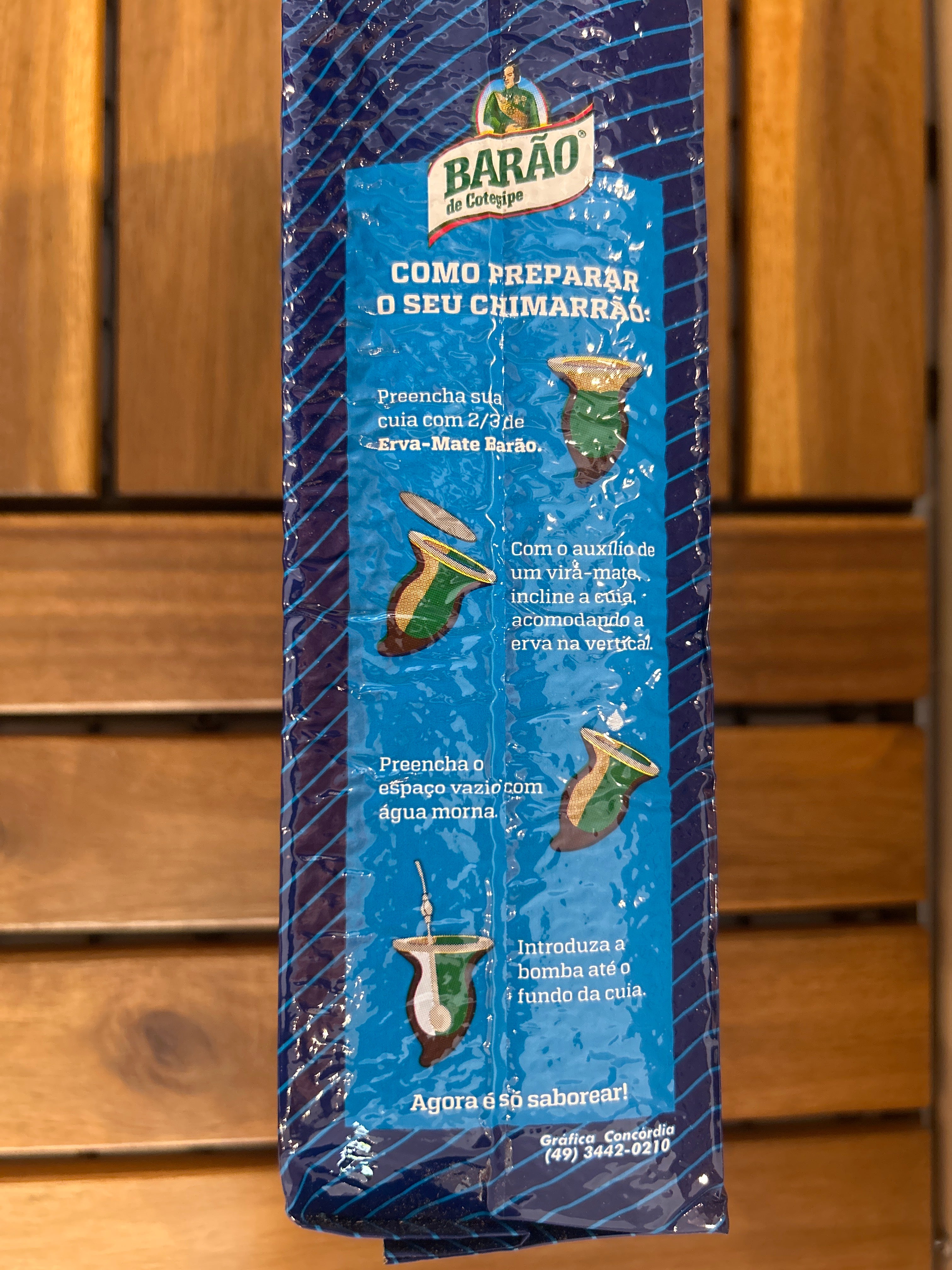 Yerba mate moulue épaisse (Erva Mate para Chimarrão Moída Grossa) - BARÃO - 1kg