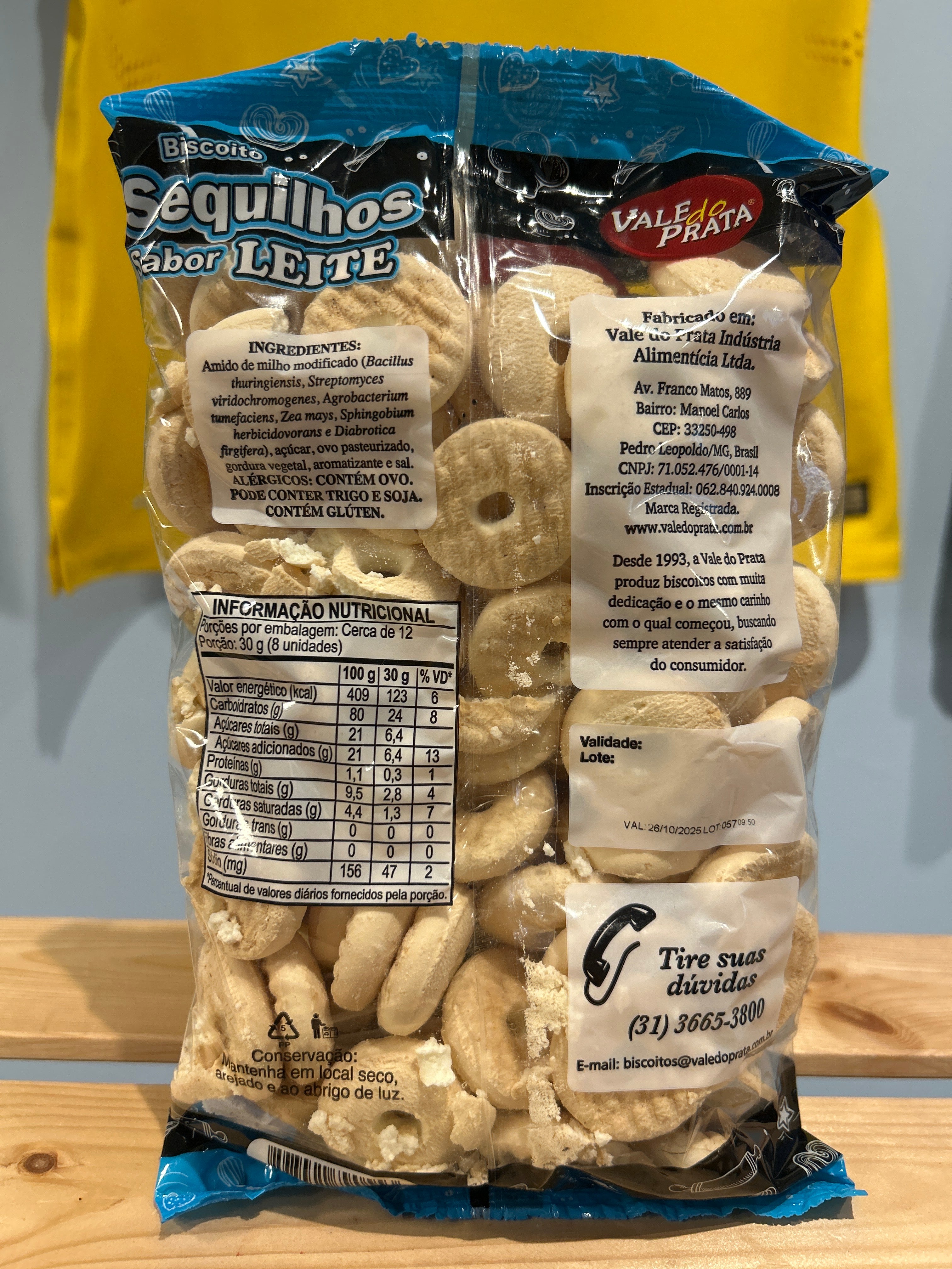 Biscuits Sequilho au Lait (Milk Sequilho Biscuit) - Vale do Prata - 350g