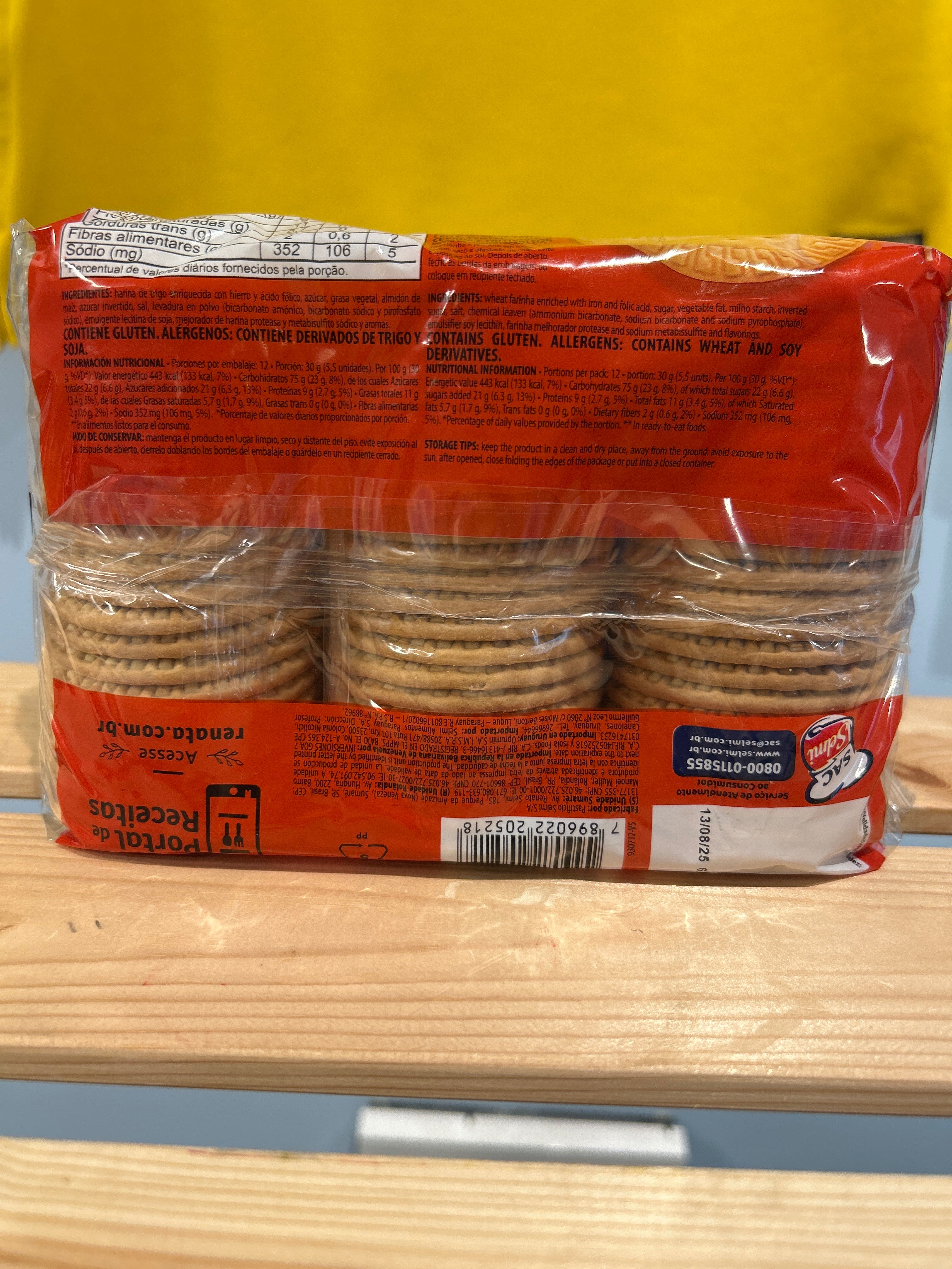 Wheat flour biscuits with vanilla flavor (Biscoito Maria) - RENATA - 360g