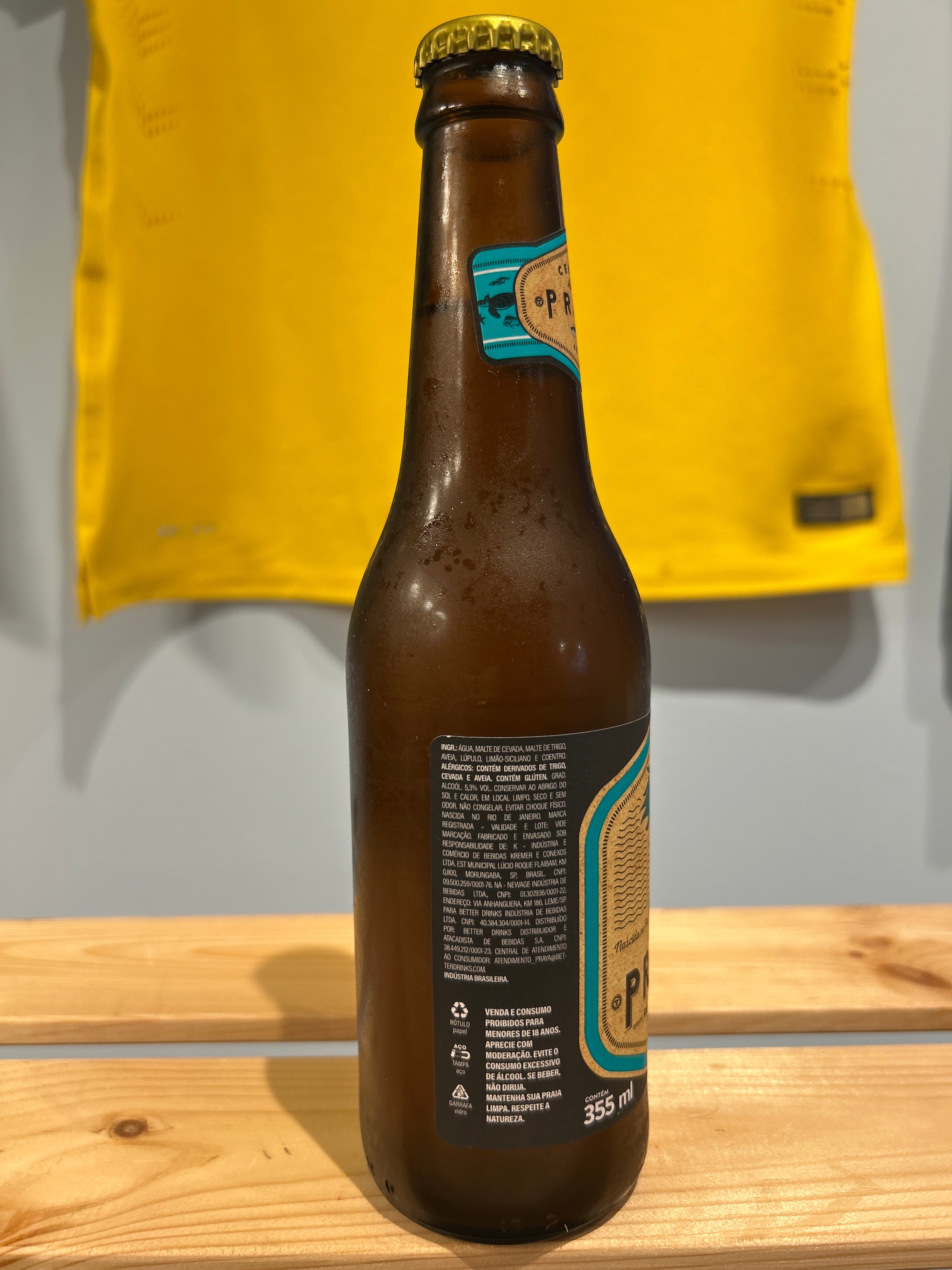 Birra brasiliana Witbier PRAYA bottiglia (Birra witbier - PRAYA) - Bottiglia 355 ml - Praya