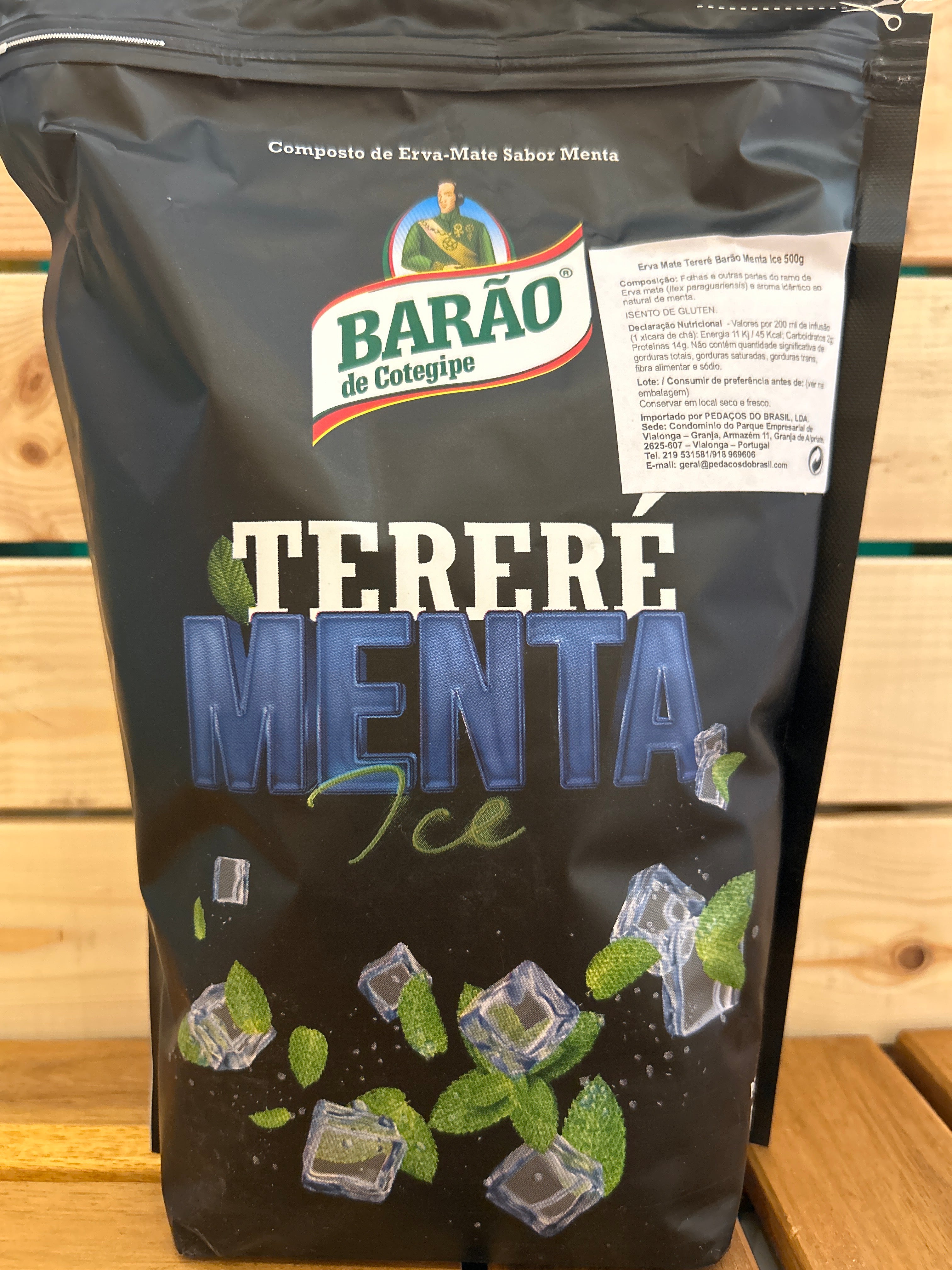 Yerba mate saveur menthe glaciale pour mate froid (Erva para Tereré Menta Ice) - BARÃO - 500g