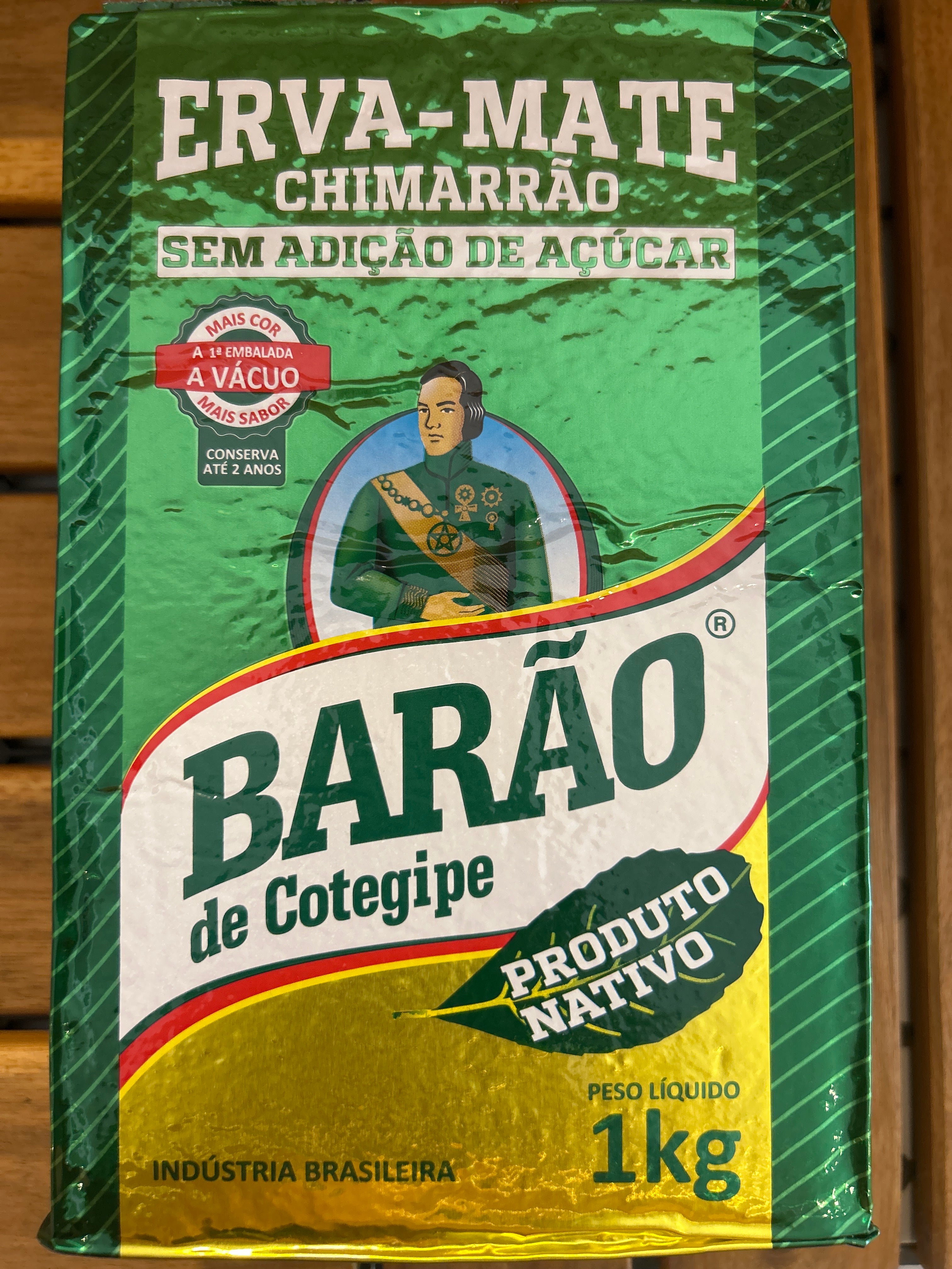 Yerba Maté nature (Chimarrão indigène Yerba Mate) BARÃO - 1Kg