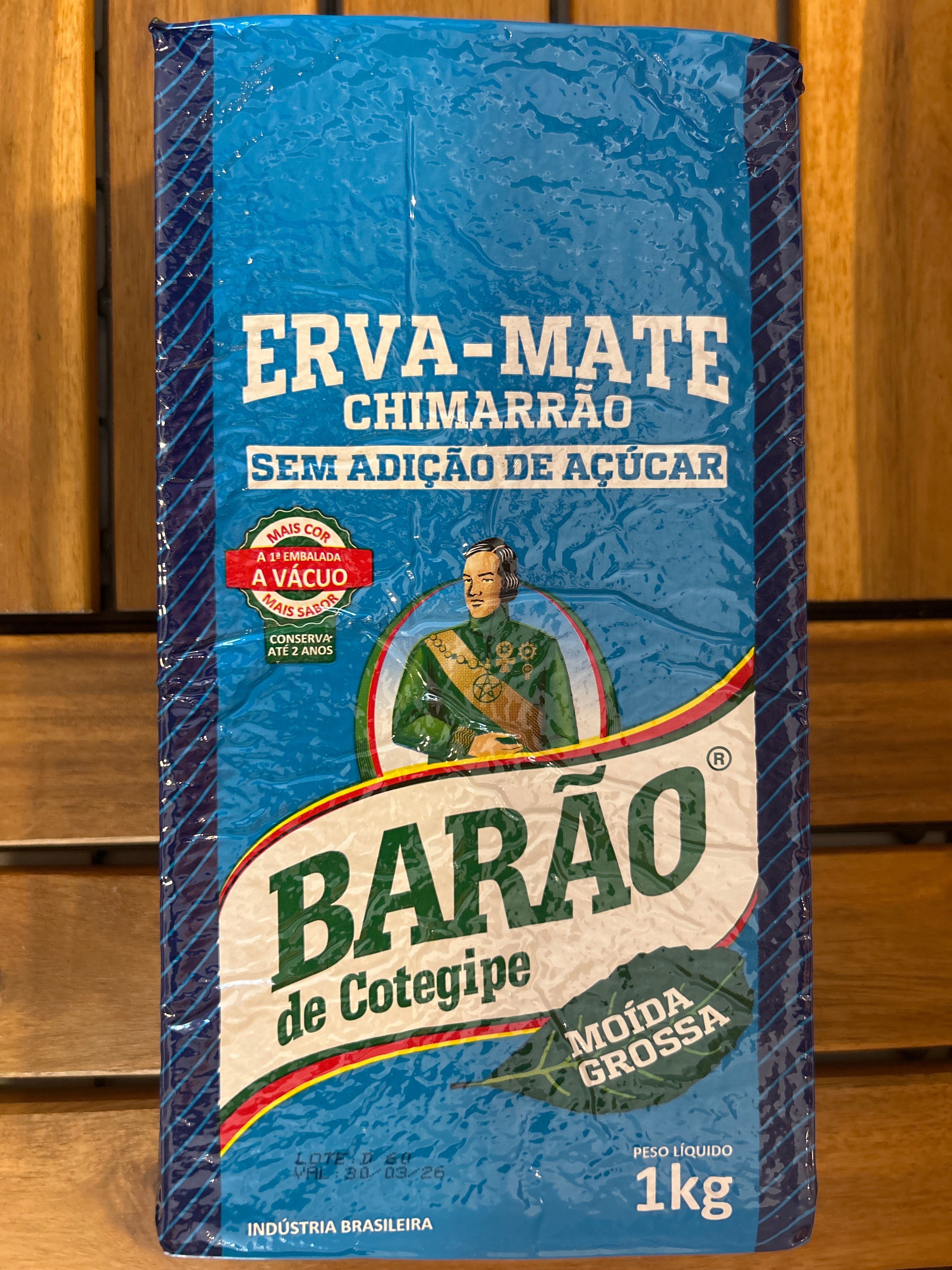 Yerba mate moulue épaisse (Erva Mate para Chimarrão Moída Grossa) - BARÃO - 1kg