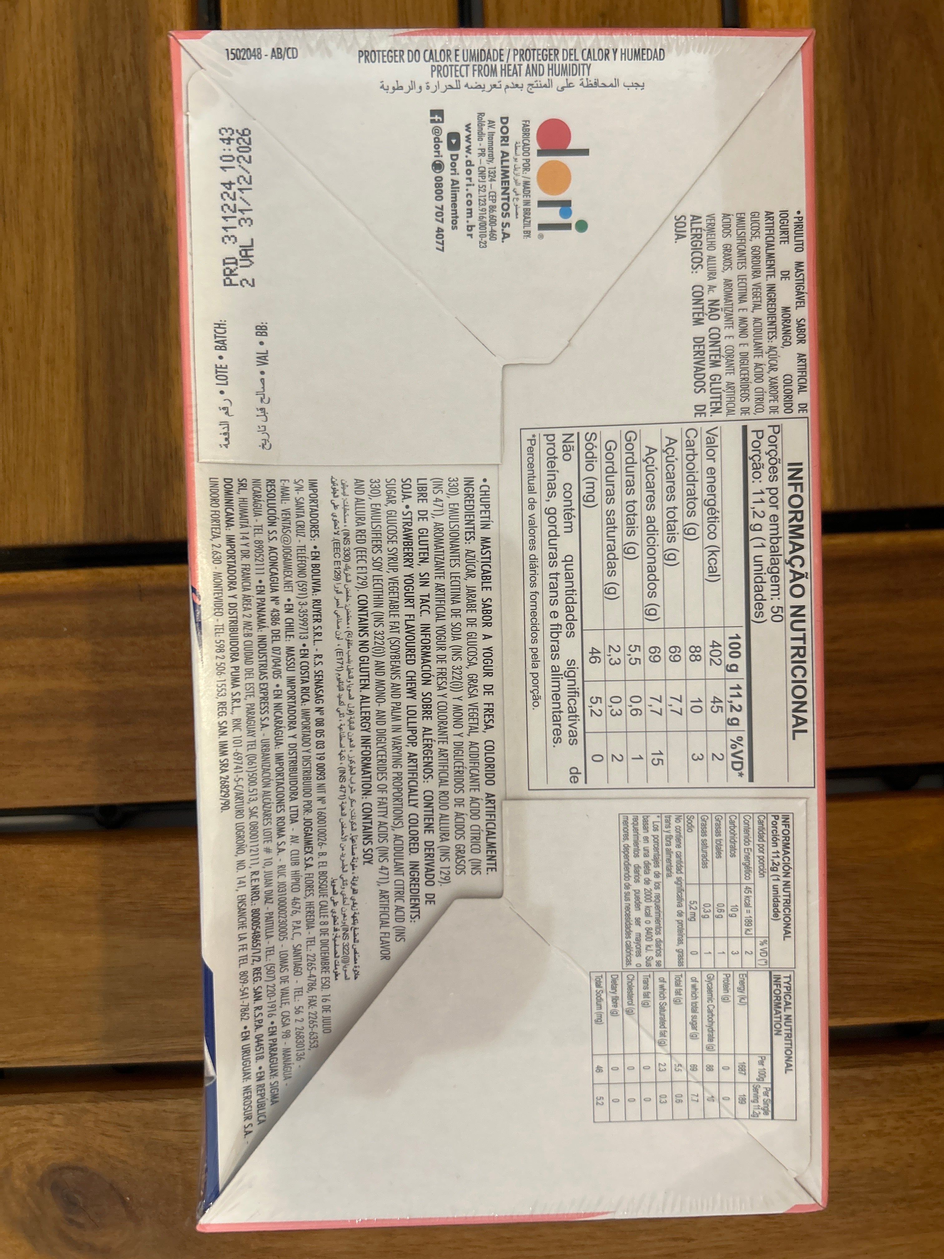 Yogurt flavor lollipop (Chewable Yogurt Lollipop) - DORI - 11.2g