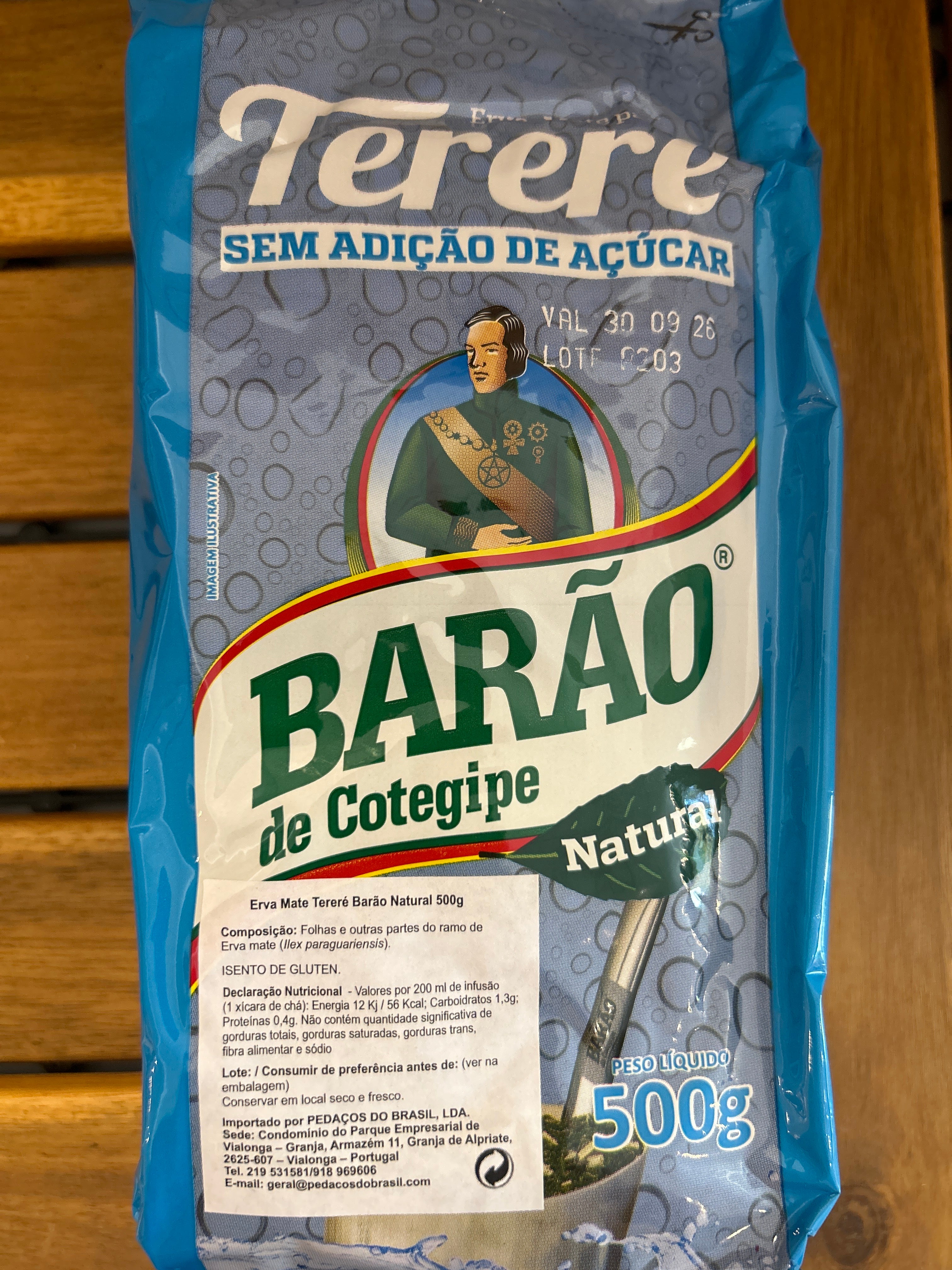 Yerba mate per mate Tereré (Erba Mate per Tereré) - BARÃO - 500g