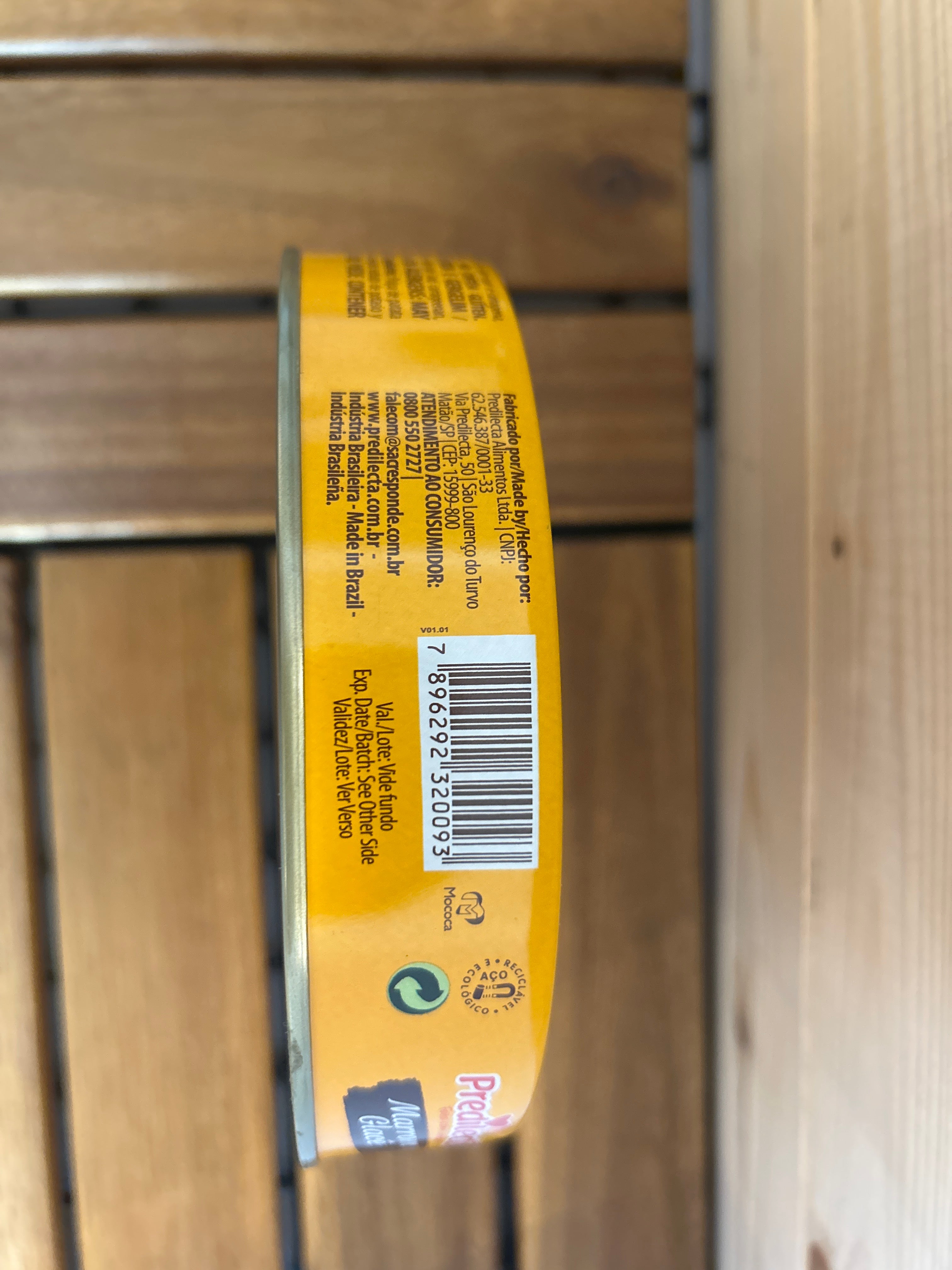 Pâte de fruit à la Patate Douce en bloc (Marrom Glacê Lata) - PREDILECTA - 600g