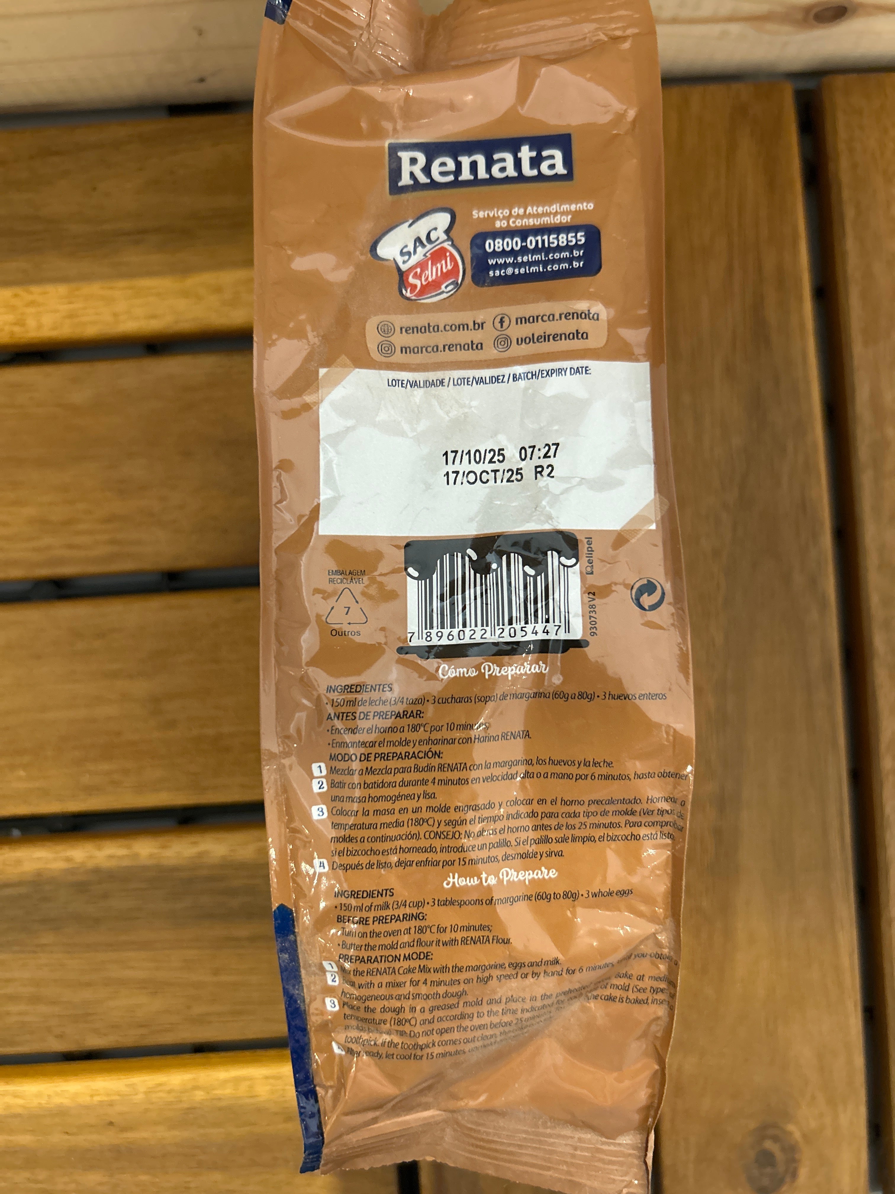 Preparation for Brigadeiro Cake (Brigadeiro Cake Mix) - RENATA - 400g