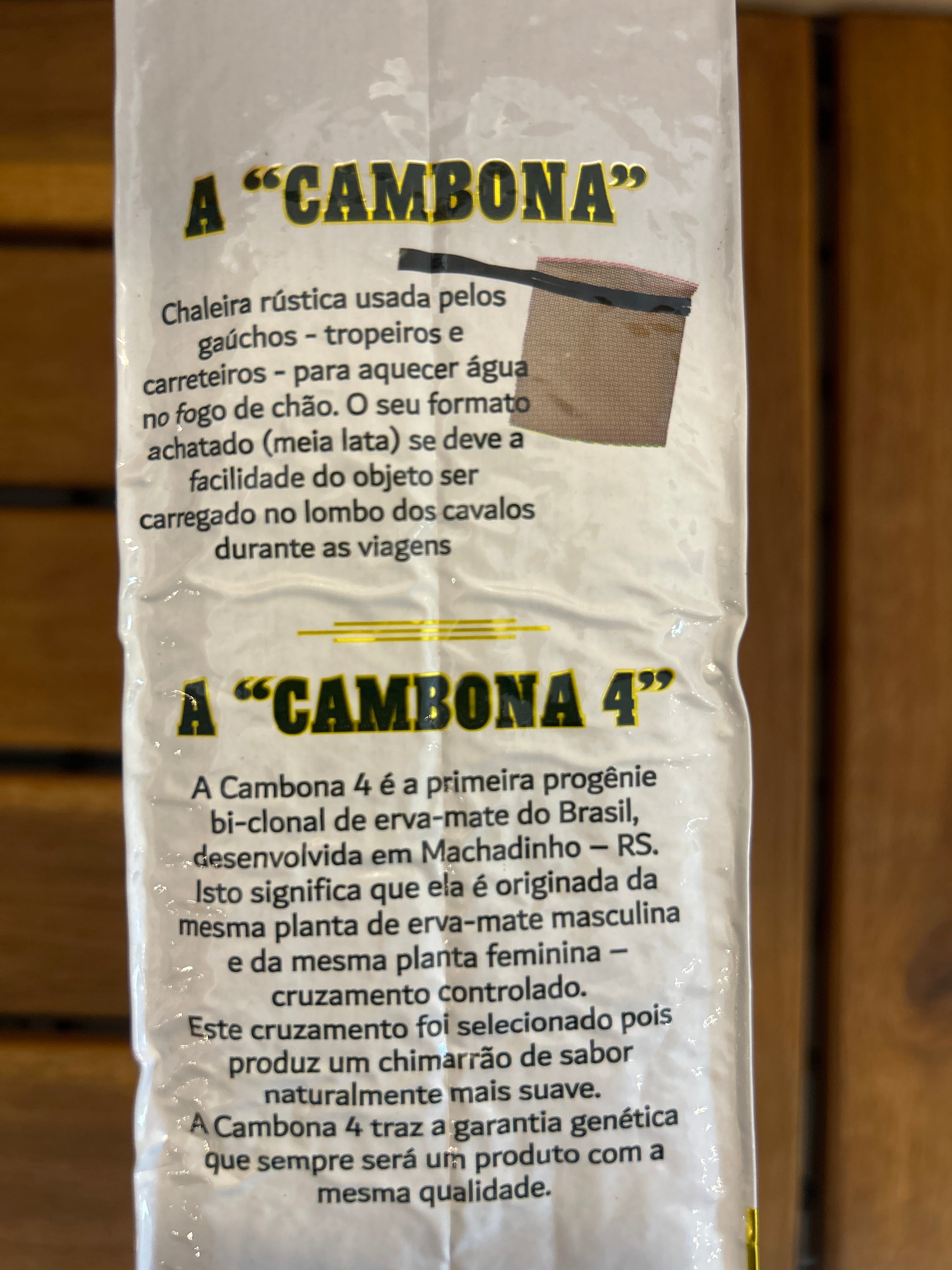 Yerba Maté CAMBONA (Erva Mate Chimarrão CAMBONA) - BARÃO - 1Kg