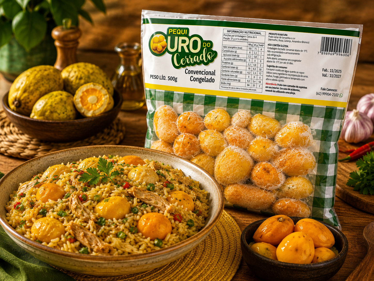 Pequi surgelé – Ouro do Cerrado – 500 g