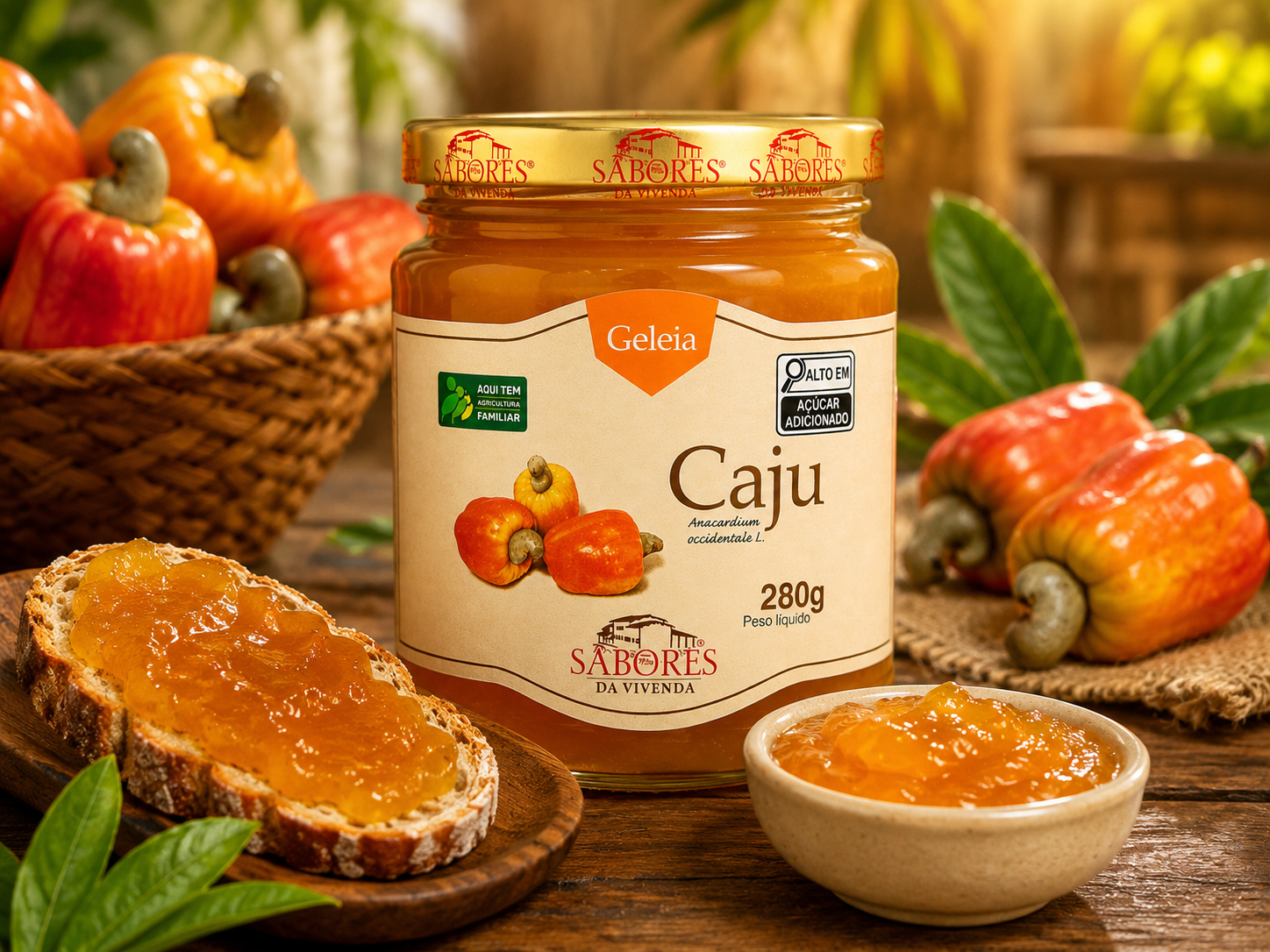 Gelée de Cajou (Geleia de Caju) - SABORES DA VIVENDA - 280g