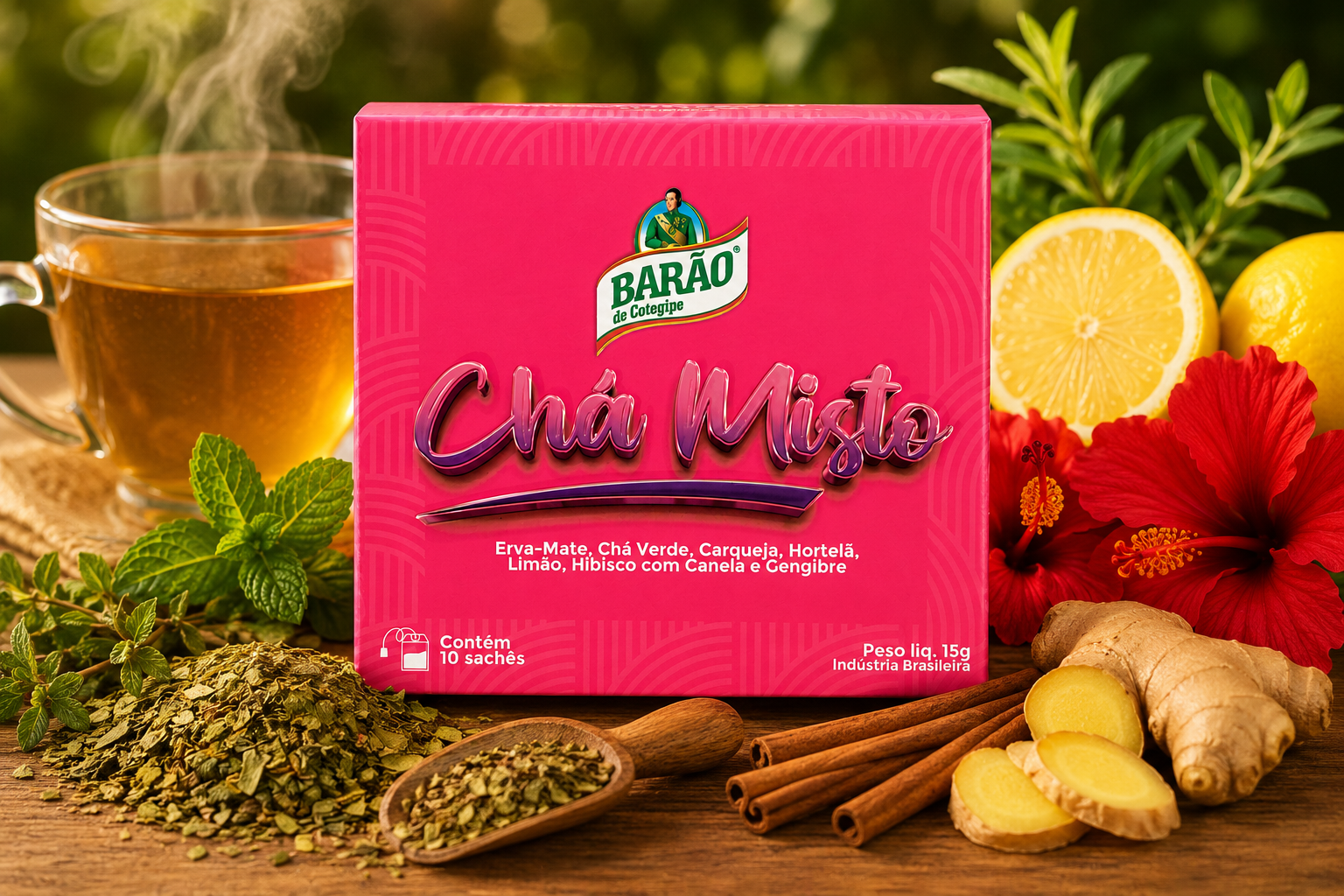 Thé Détox Mix (Chá Misto Detox) - BARÃO DE COTEGIPE - 15g