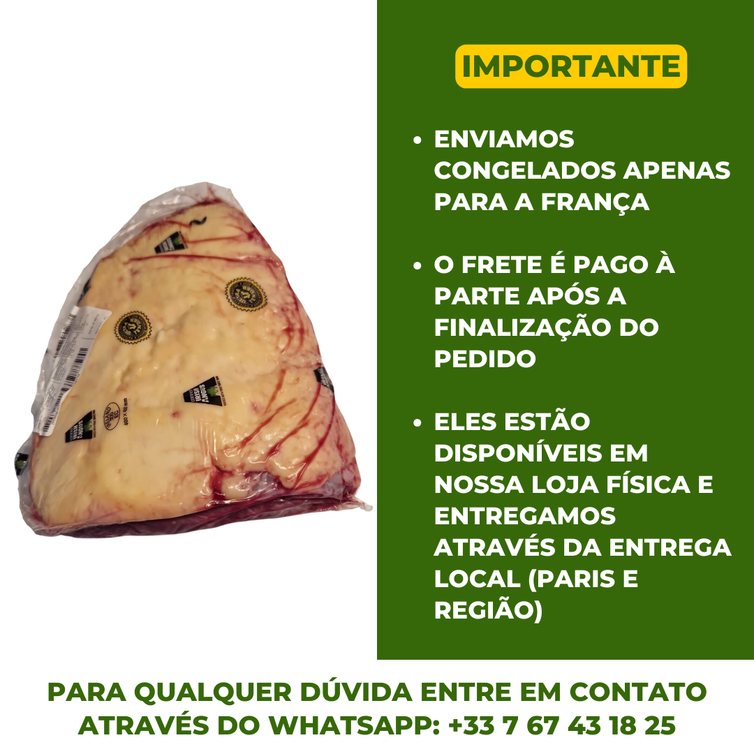 Picanha Angus (Bovine Angus Aiguillette de Rumsteck) - Entre 2.2kg e 2.399kg (Congelado/Fresco - Frete pago à parte após a conclusão do pedido no site)