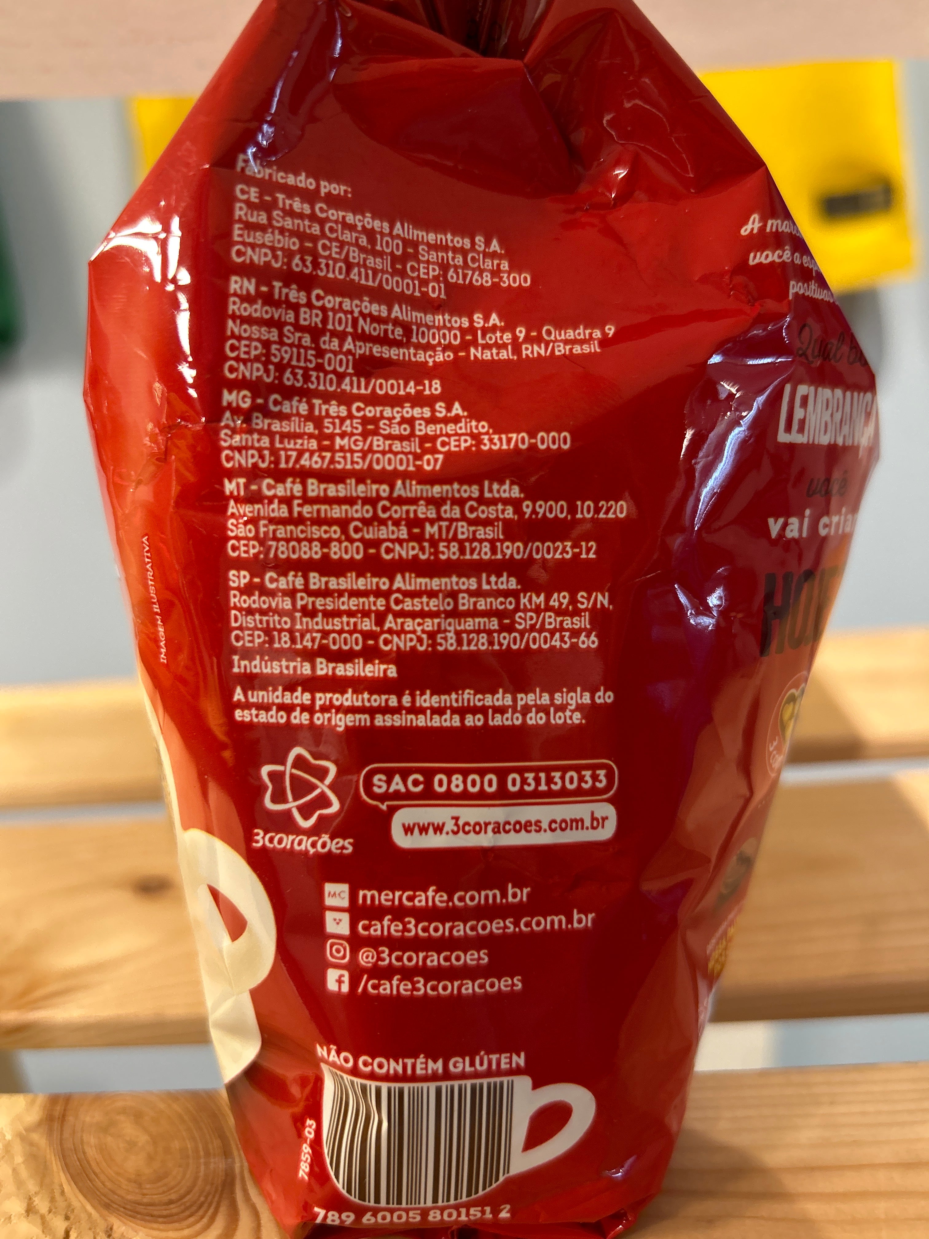 Café brésilien extra fort (Café extra fort) - TRÊS CORAÇÕES - 250g