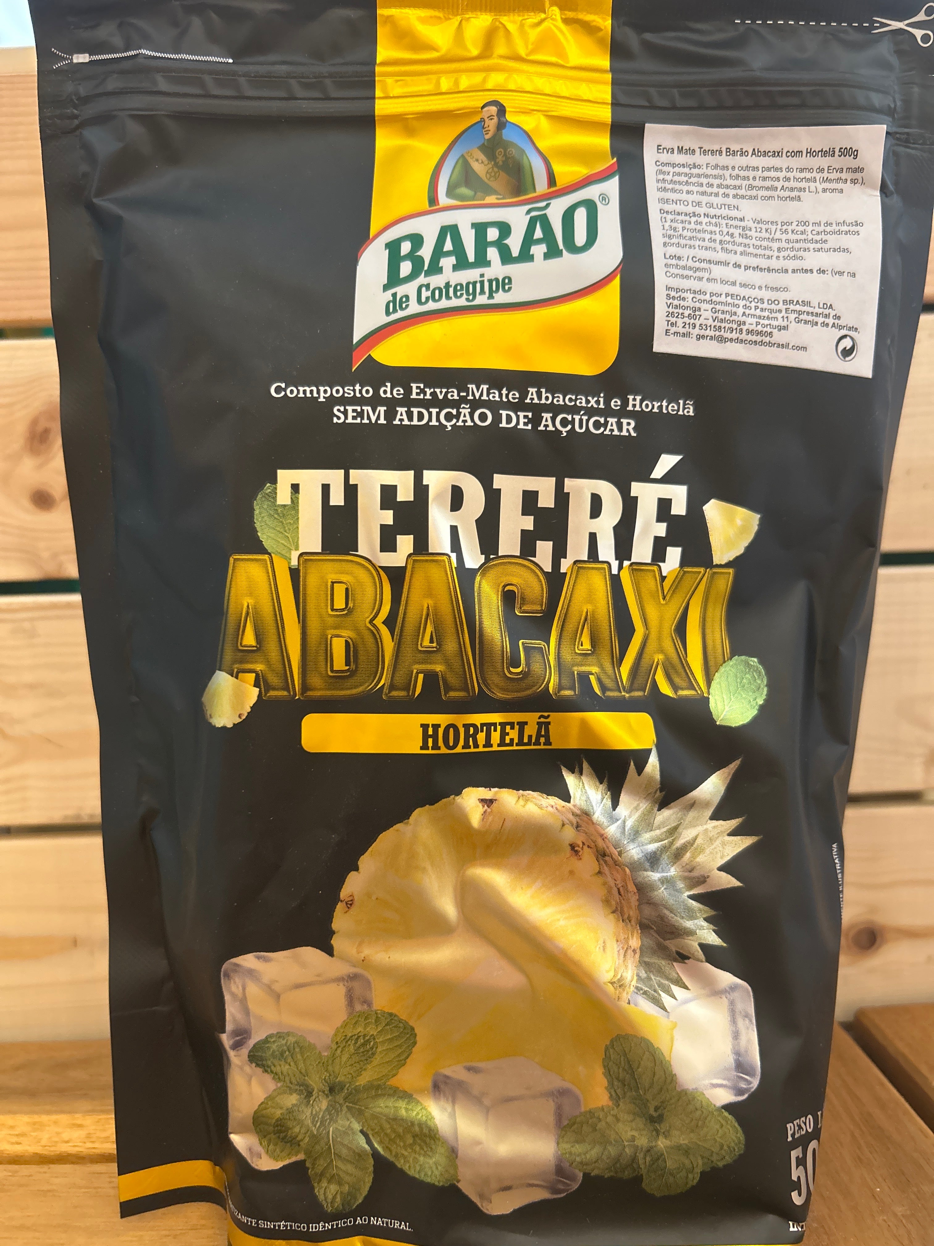 "yerba mate for tereré pineapple and mint flavor (Erva Mate para Tereré Abacaxi e Hortelã) BARÃO - 500g"