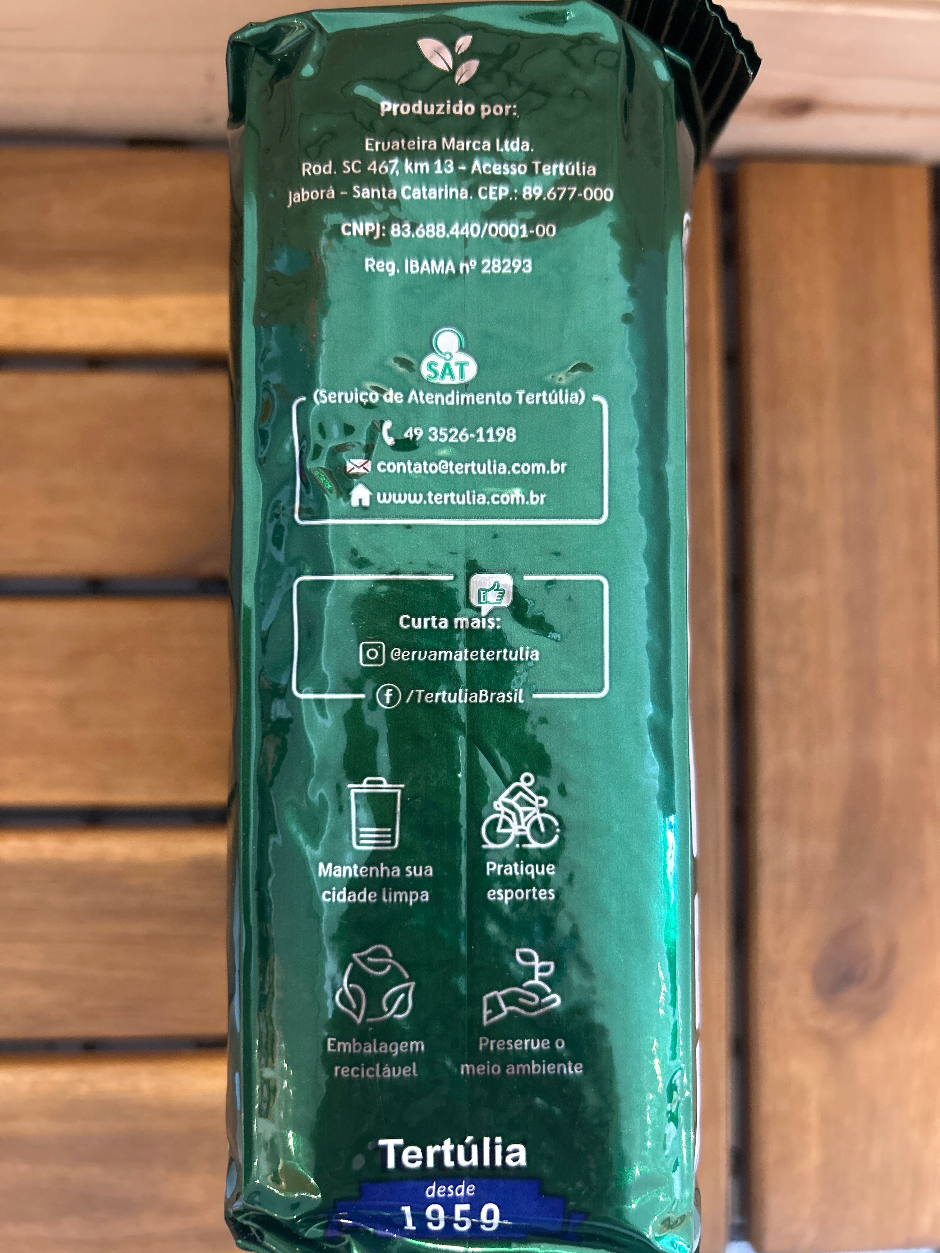 Yerba maté (Erva Mate Chimarrão Suprema) - TERTÚLIA - 1kg
