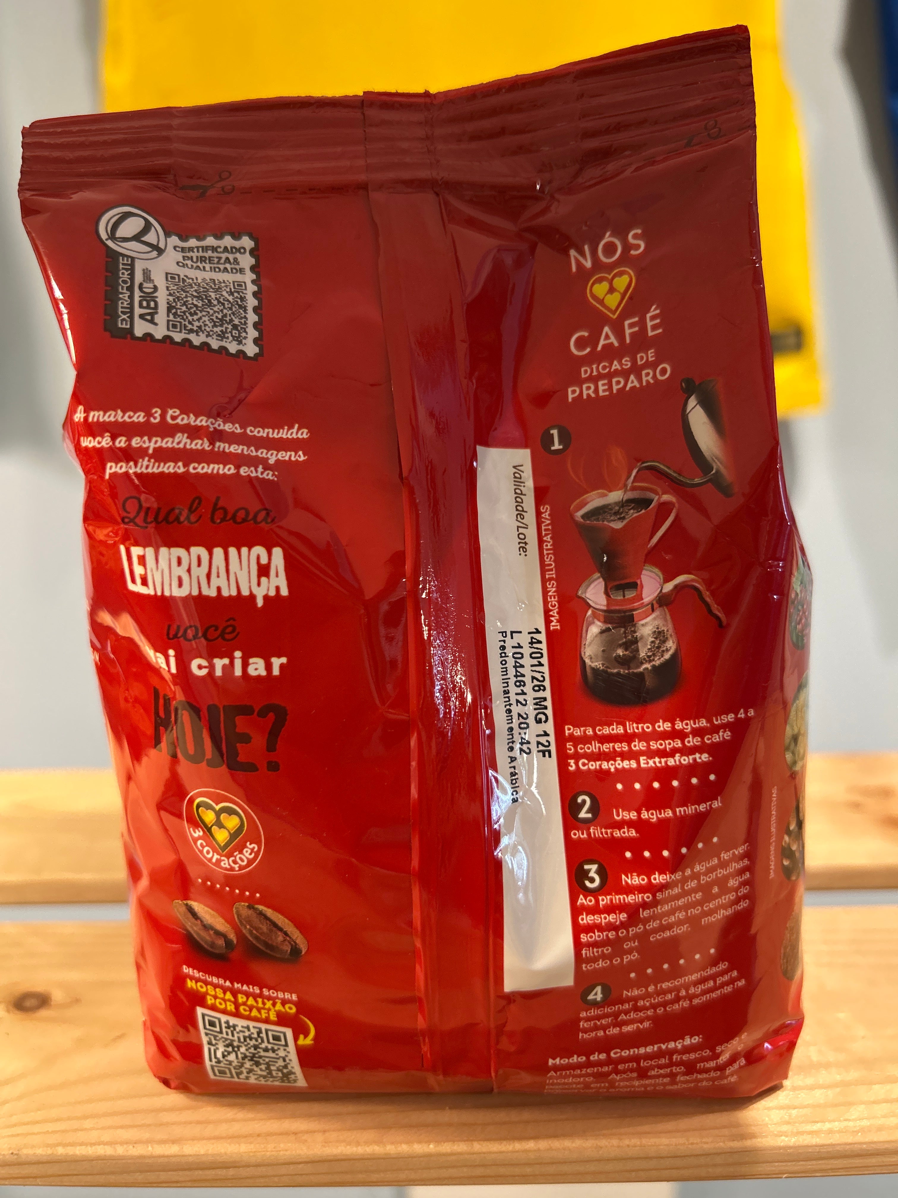 Café brésilien extra fort (Café extra fort) - TRÊS CORAÇÕES - 250g