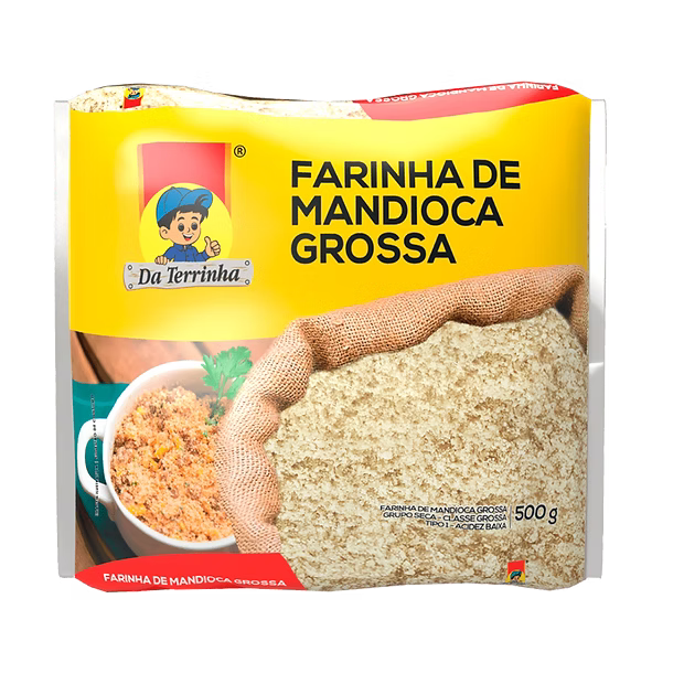 Farine de Manioc Grossière Crue (Farinha de Mandioca Grossa Crua) - DA TERRINHA - 500 g