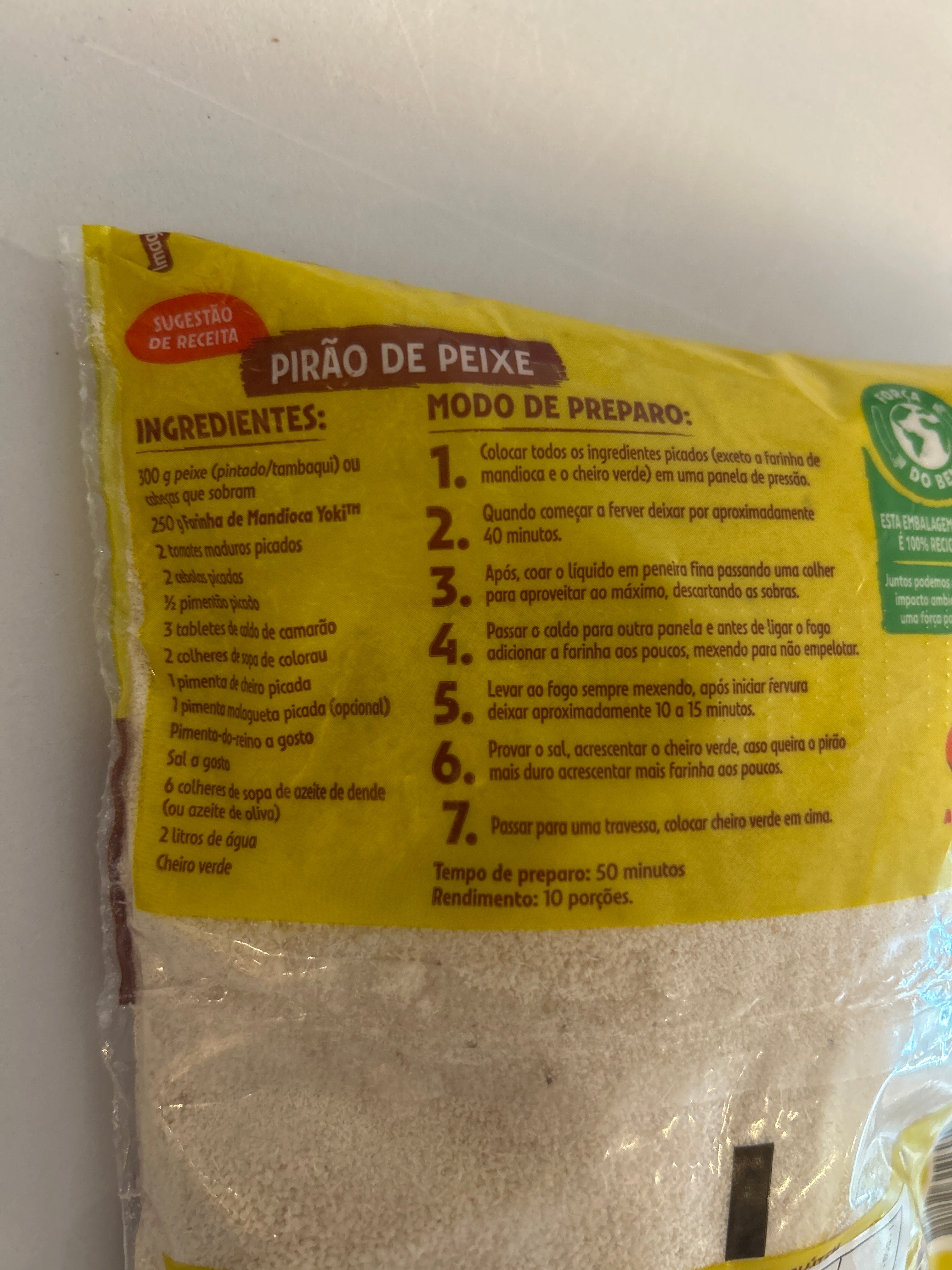 Combo - Farina di Manioca Cruda - YOKI - 500g - Acquista 3 unità e ottieni il 10% di sconto