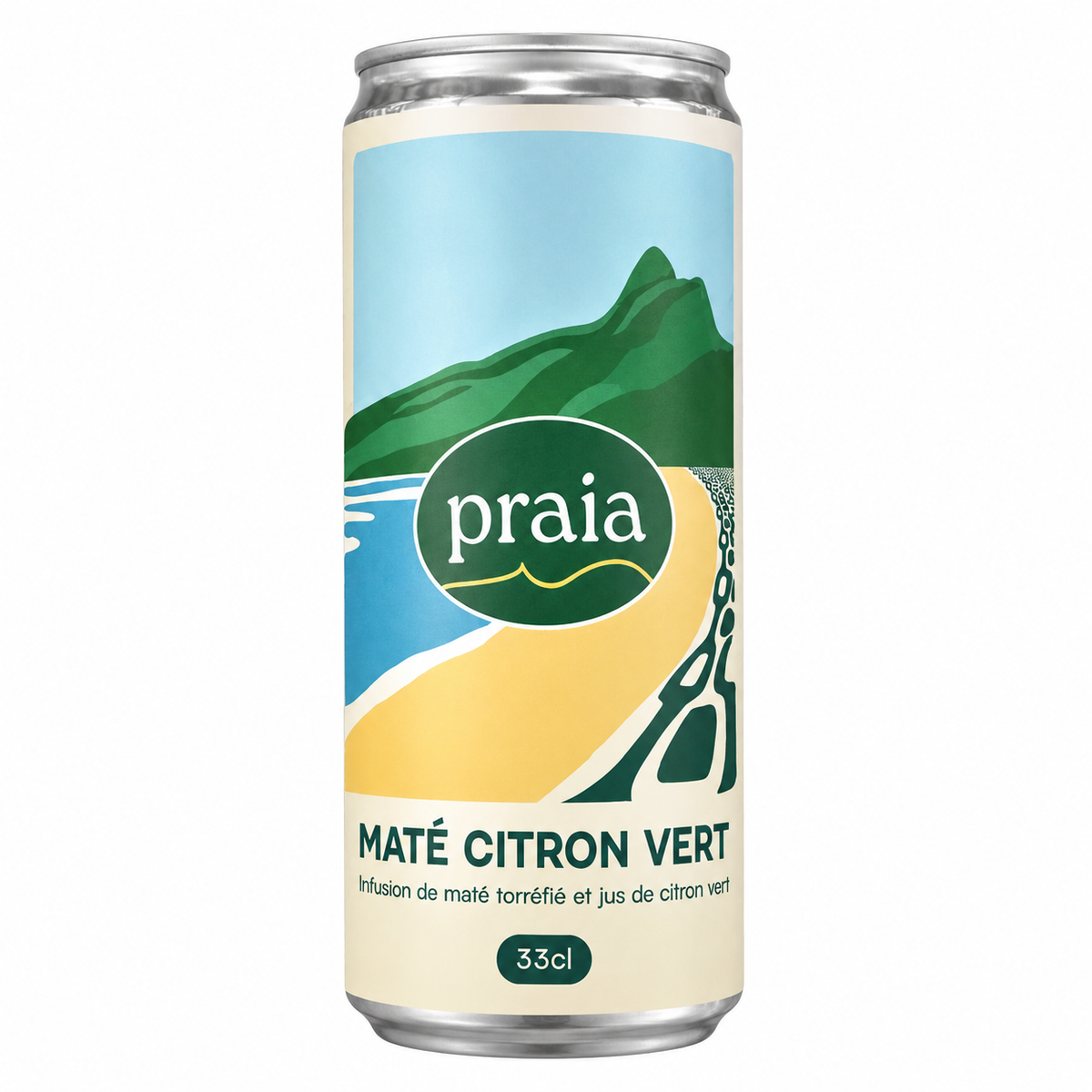 Maté Citron Vert (Mate com Limão Verde) – PRAIA – 330ml