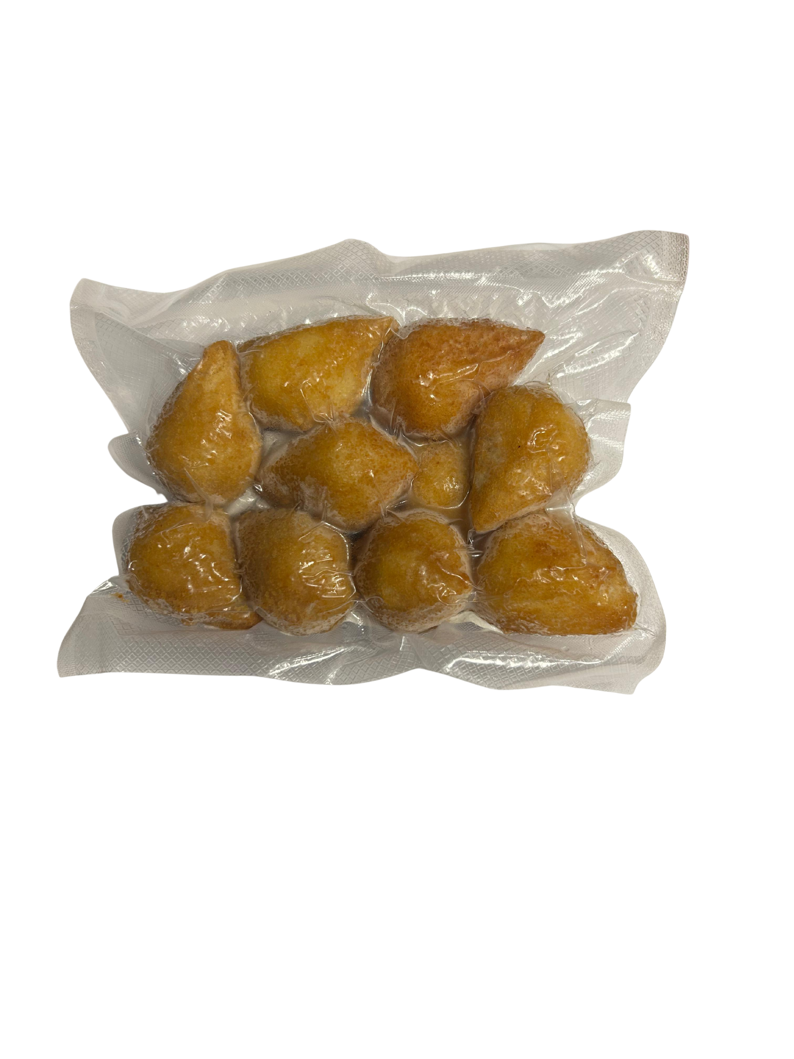 Beignets dorés au poulet effiloché (Coxinha de Frango) – frits et surgelés – Petit paquet – 10 unités de 25 g (250 g)