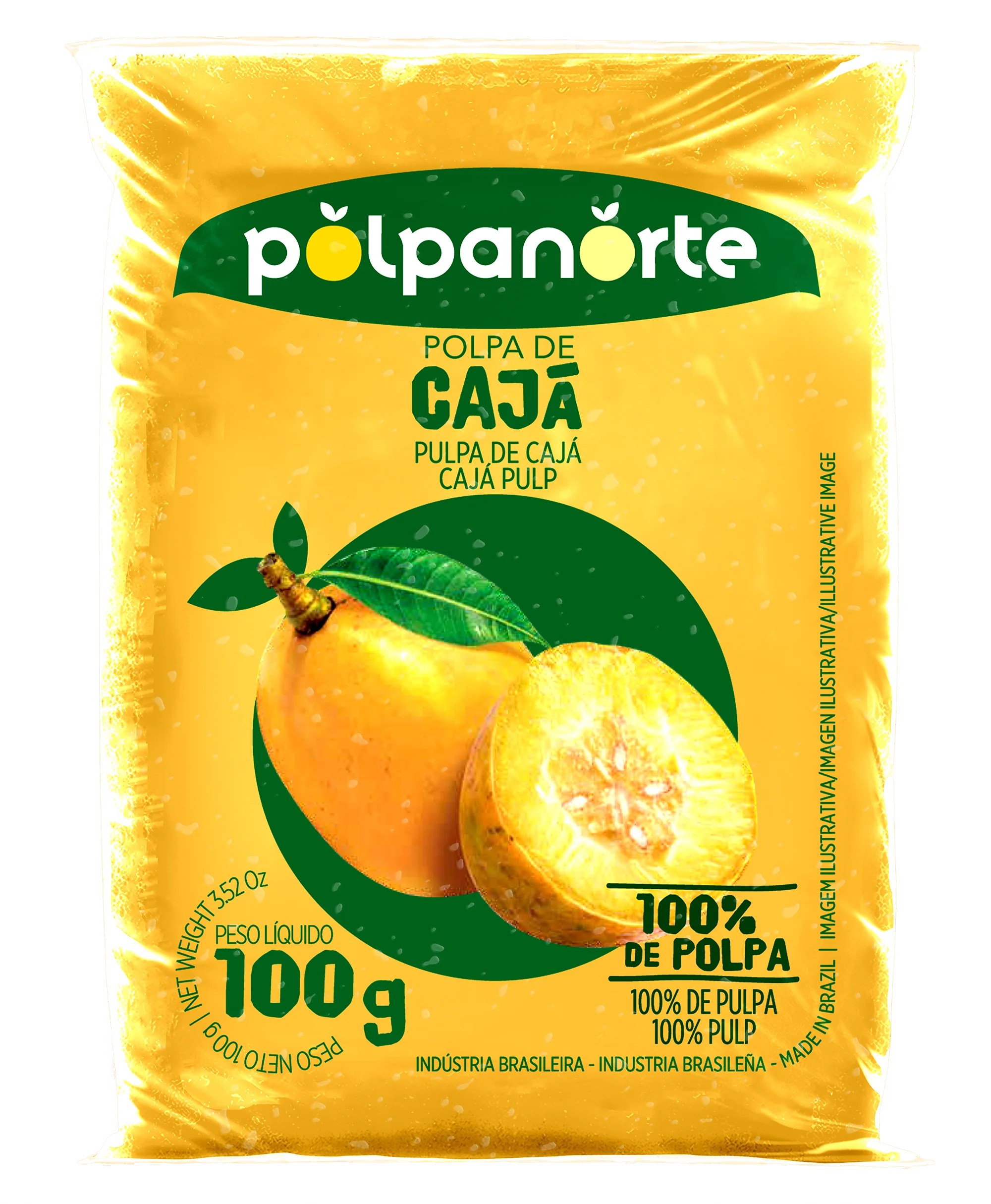 Frozen Cajá Pulp (Caja Pulp) - Polpanorte - 100 g