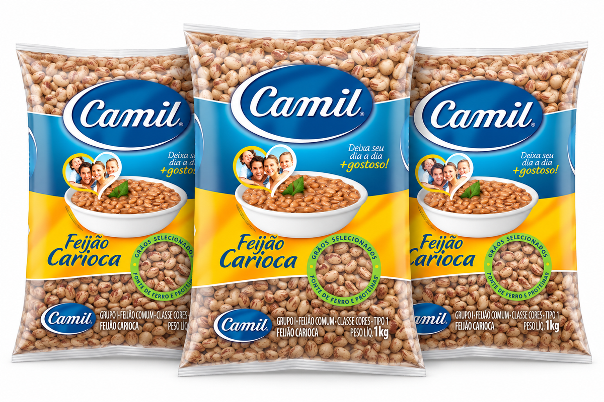 Combo - Carioca beans - CAMIL - 1kg - 3 units