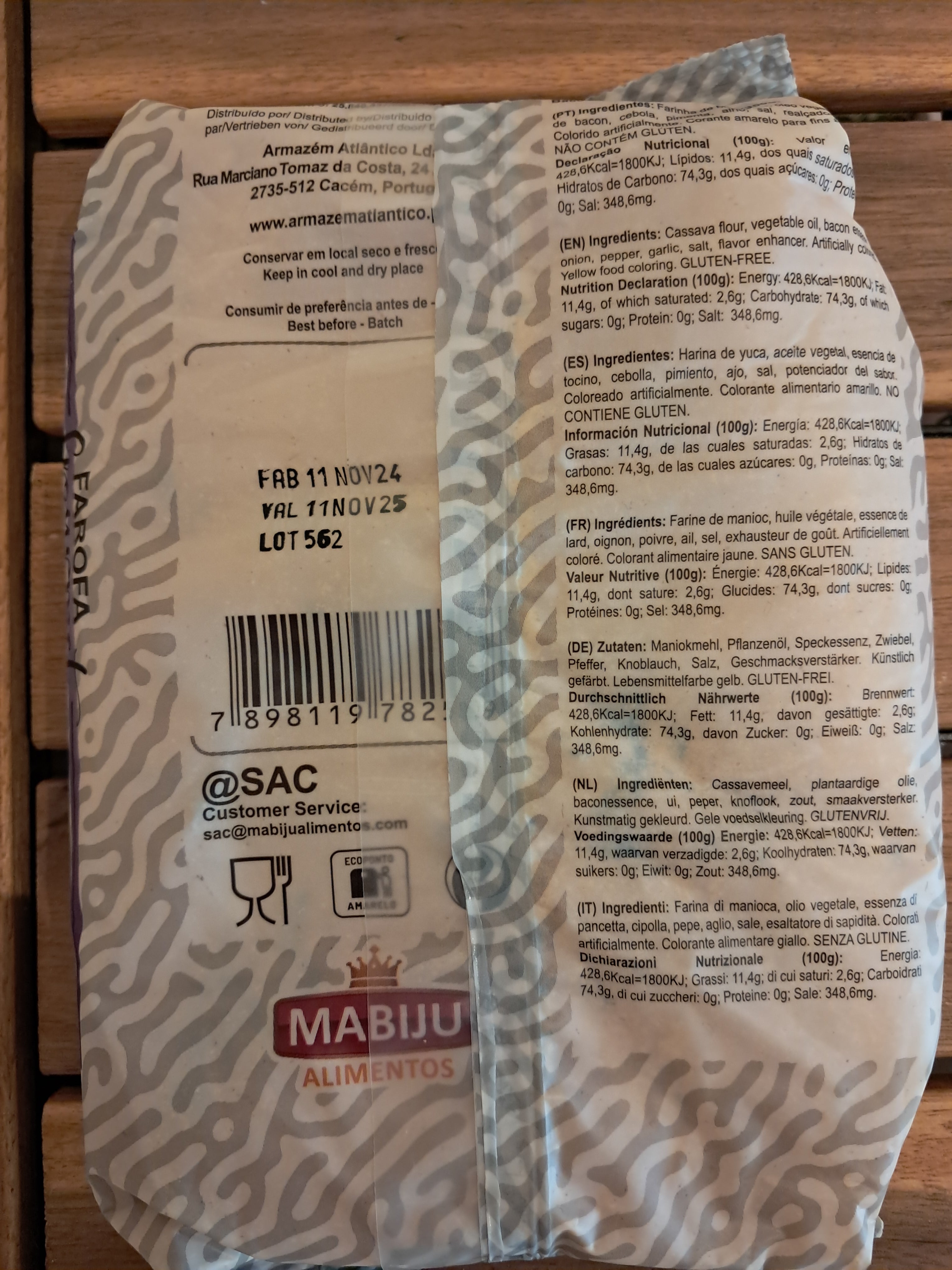 Gourmet Bacon Cassava Farofa Ready to Use (Gourmet Bacon Cassava Farofa) - MABIJU - 350g