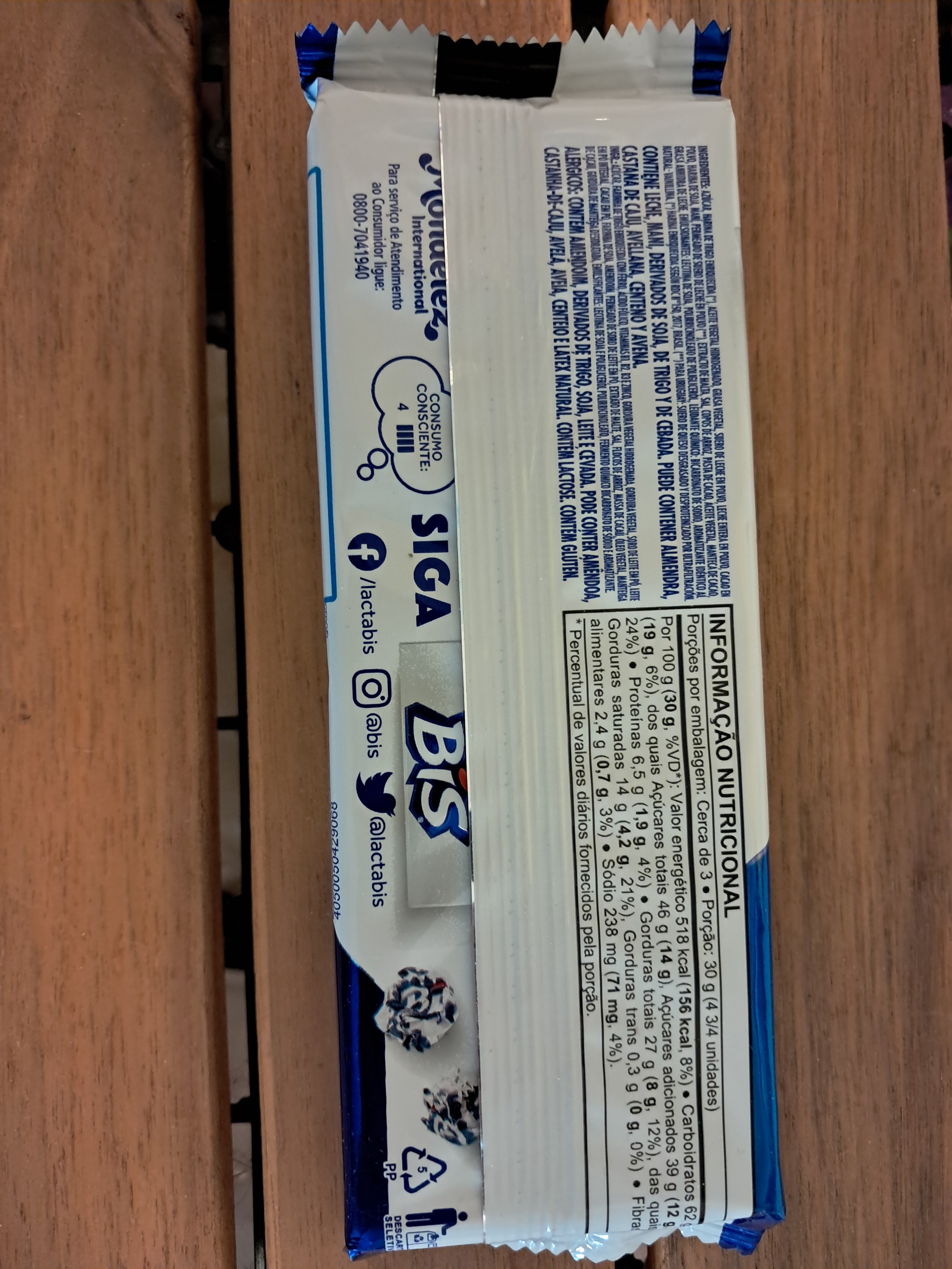 Gaufrettes al cioccolato bianco (Chocolate BIS Branco) BIS (LACTA) - 100,8g