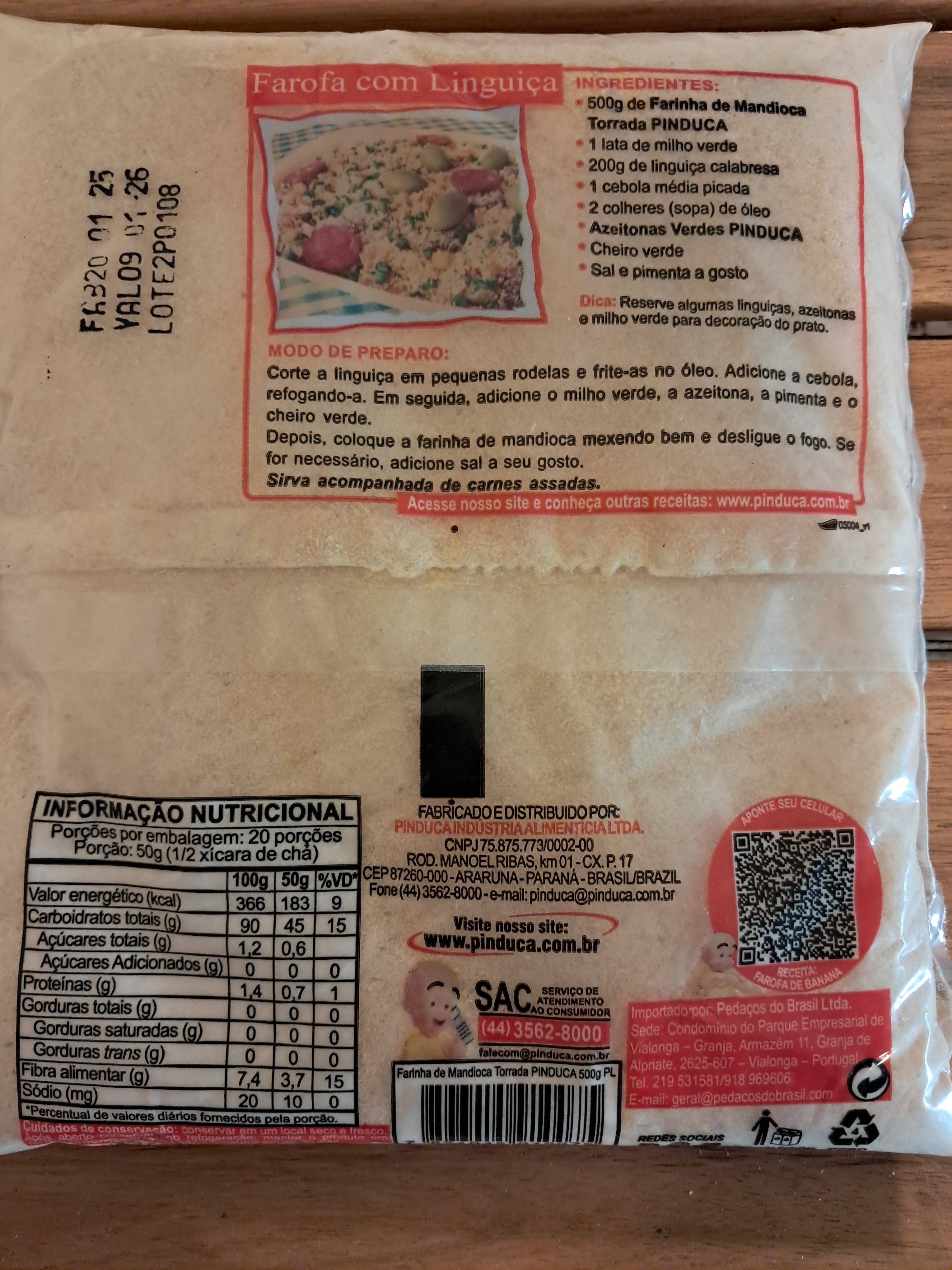 Farine de Manioc Grillée (Farine de Manioc Grillée) - PINDUCA - 500g