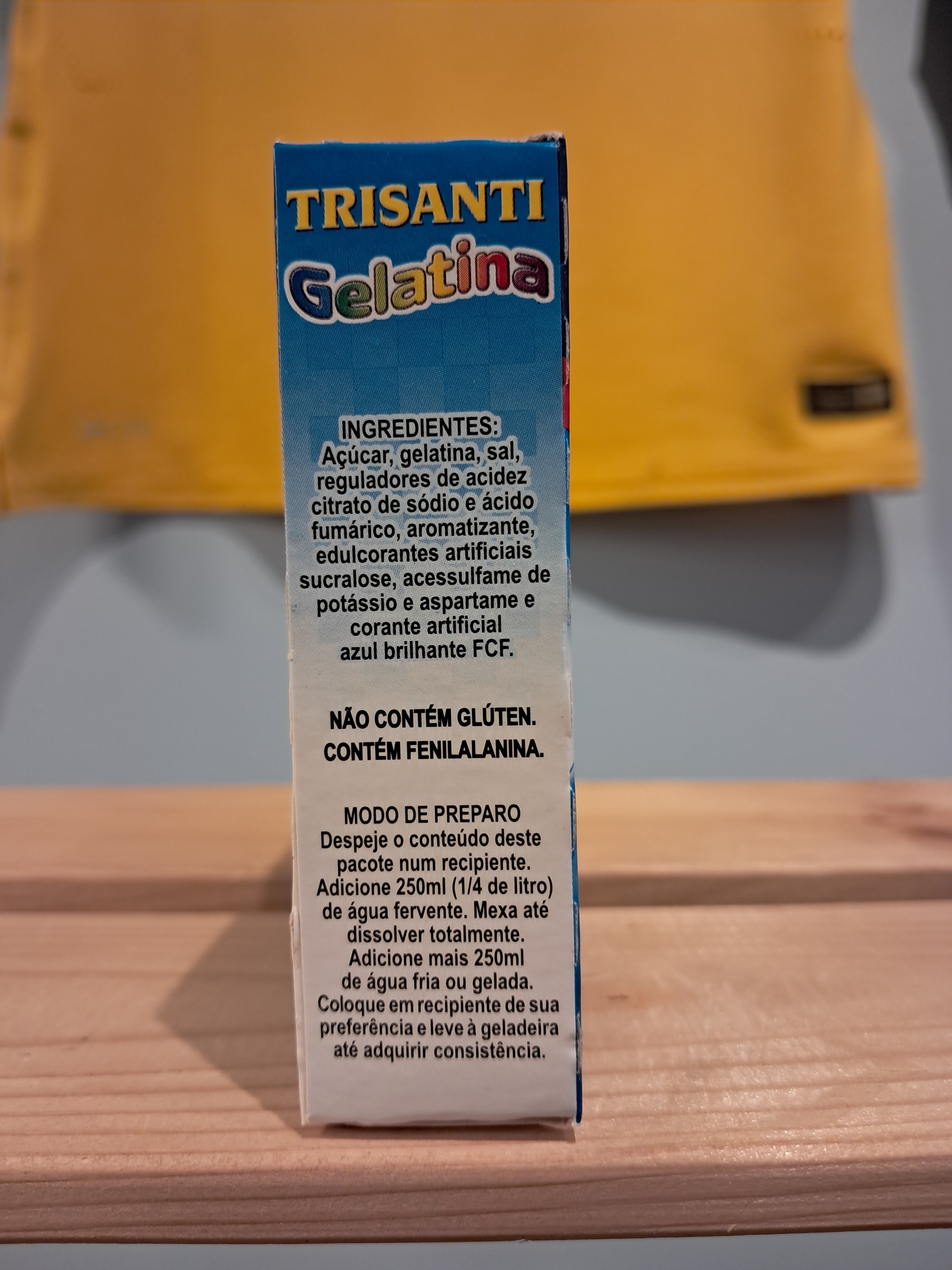 Gélatine en Poudre Saveur Tutti-Frutti (Gelatina em Pó Tutti-Frutti) - TRISANTI - 20g