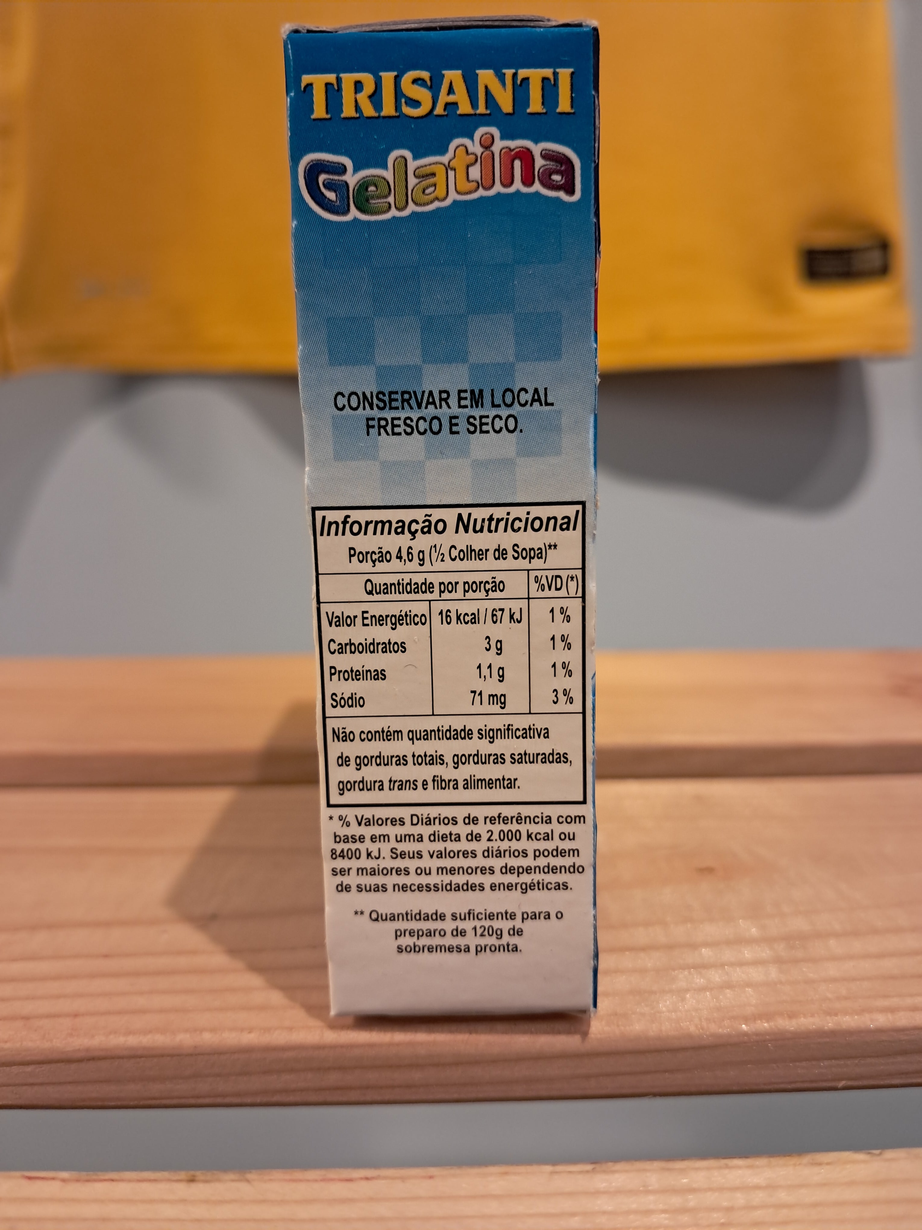 Gélatine en Poudre Saveur Tutti-Frutti (Gelatina em Pó Tutti-Frutti) - TRISANTI - 20g