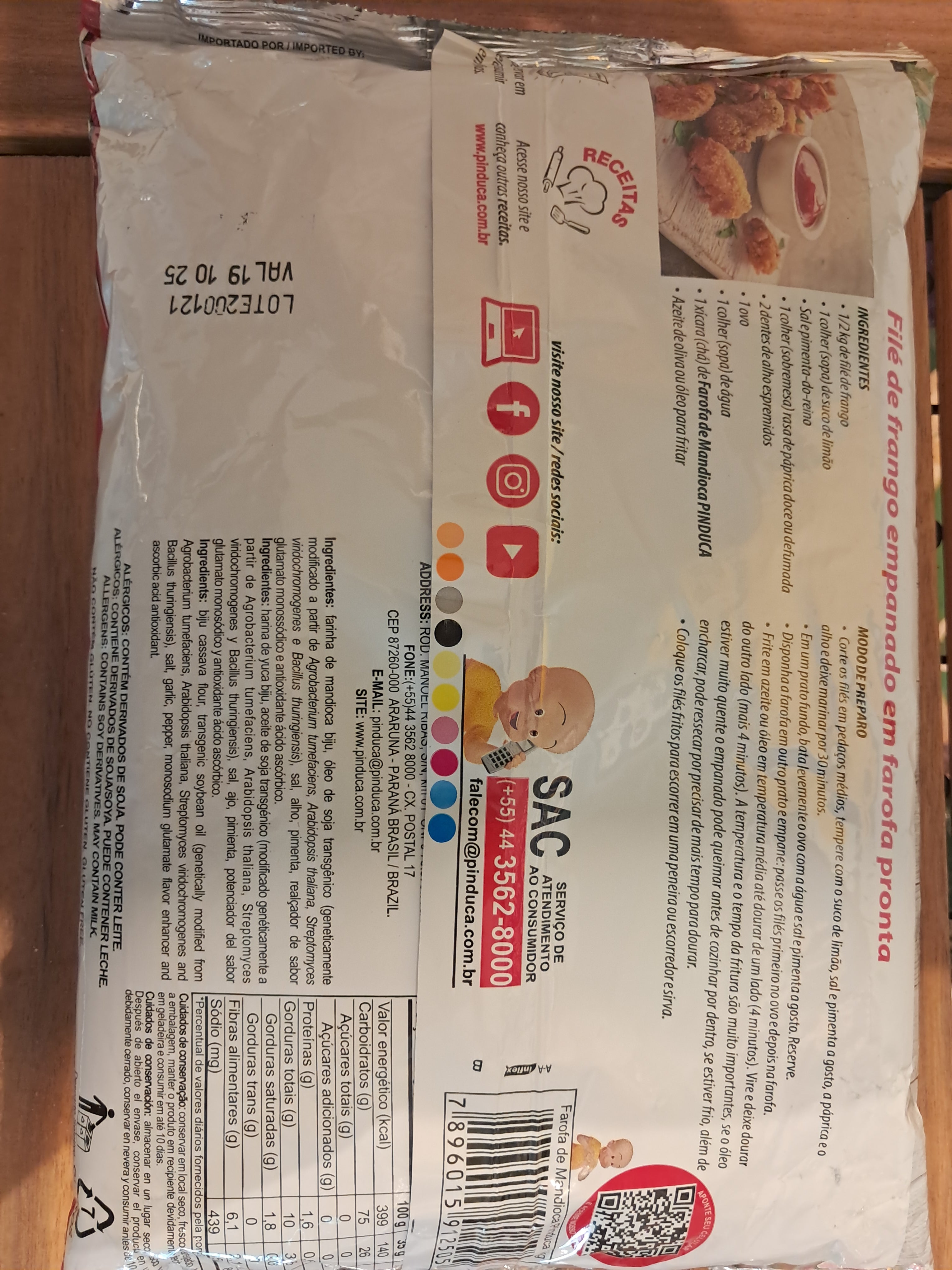 Farine de manioc assaisonnée (Farofa de Mandioca Tradicional)- PINDUCA - 1kg