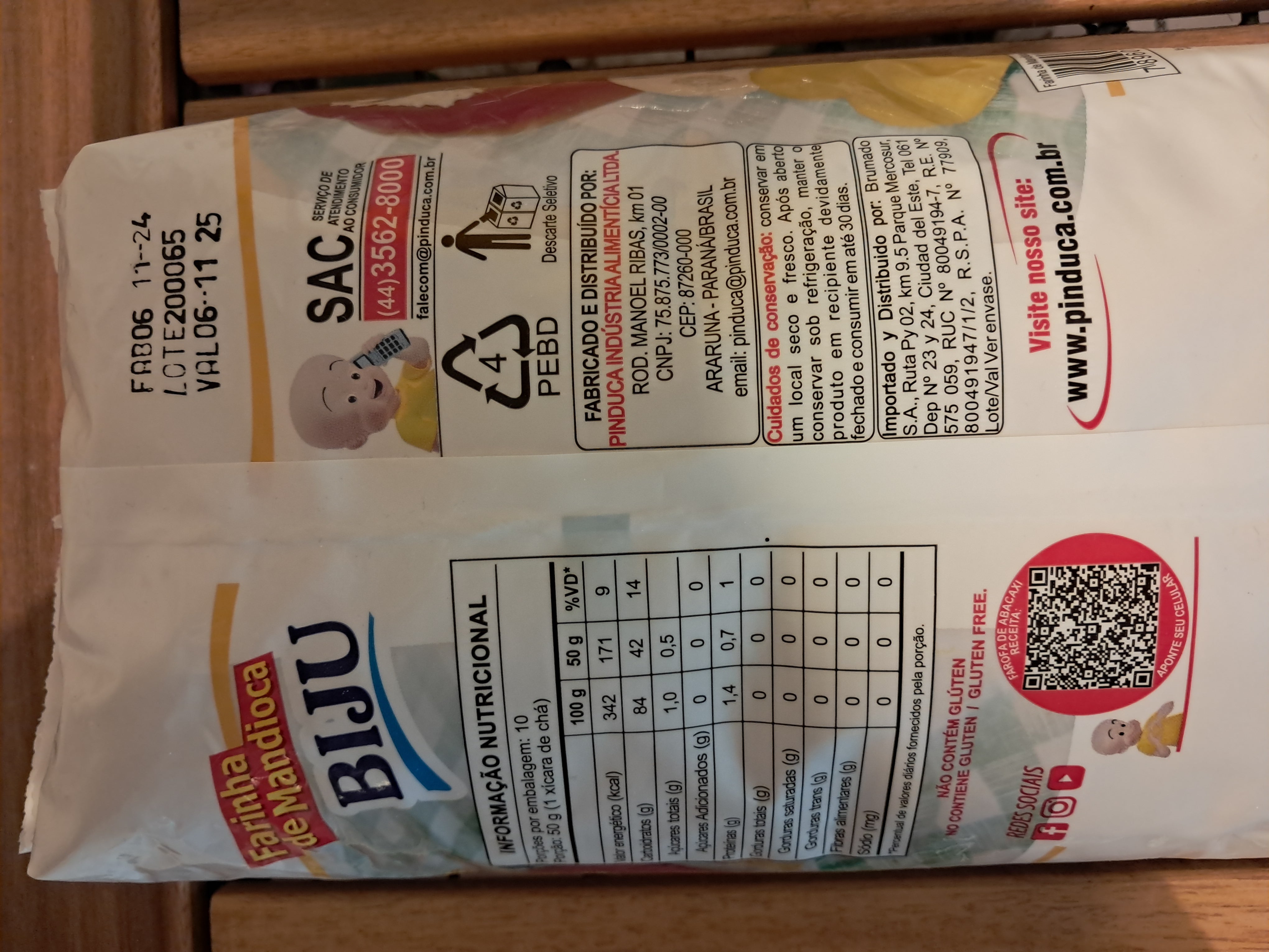 Farine de Manioc Biju (Farine de Manioc Biju) - PINDUCA - 500g
