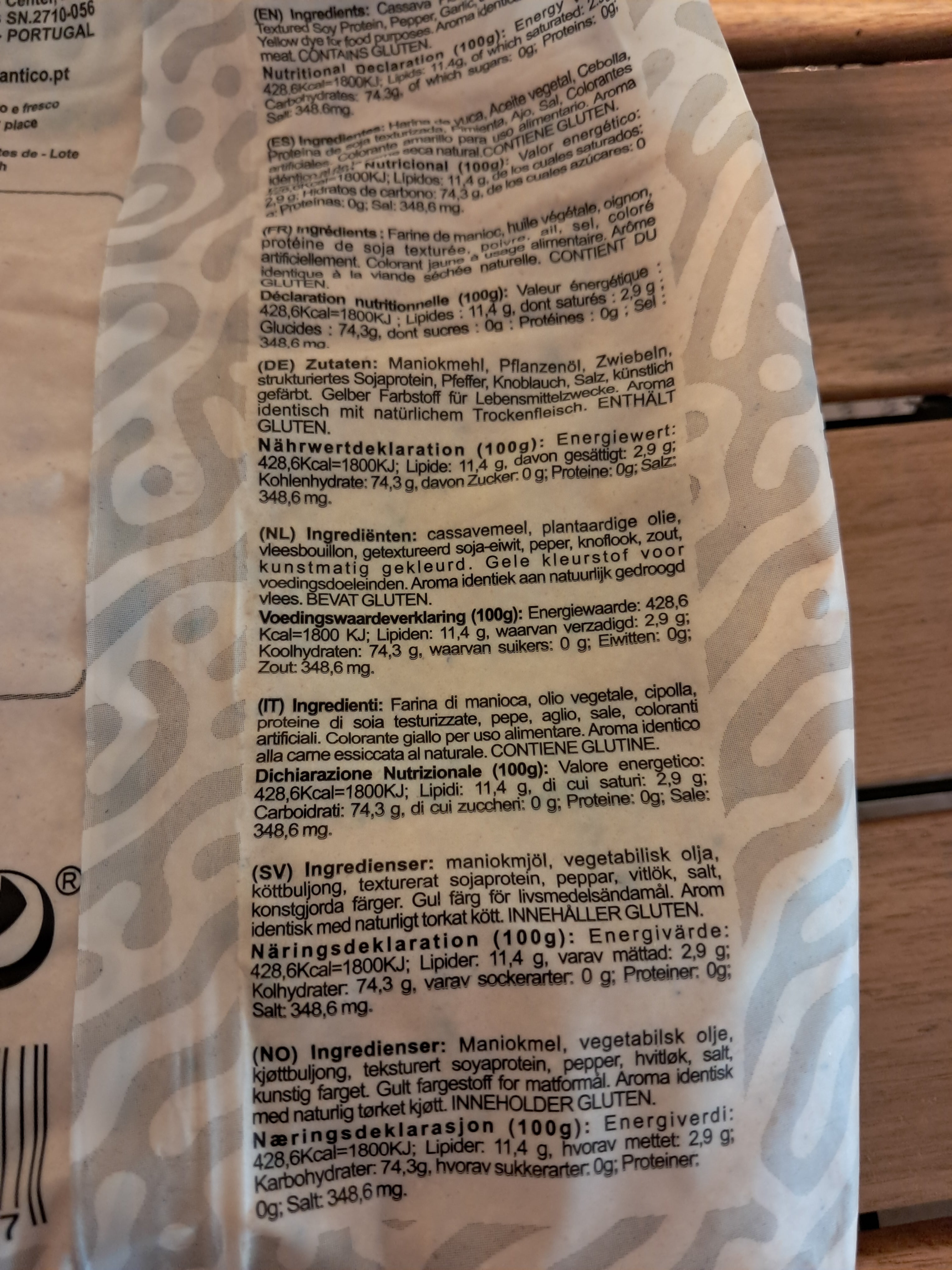 Farine de manioc assaisonnée goût viande séchée (Farofa Pronta de Mandioca Carne Seca Gourmet) - MABIJU - 350g
