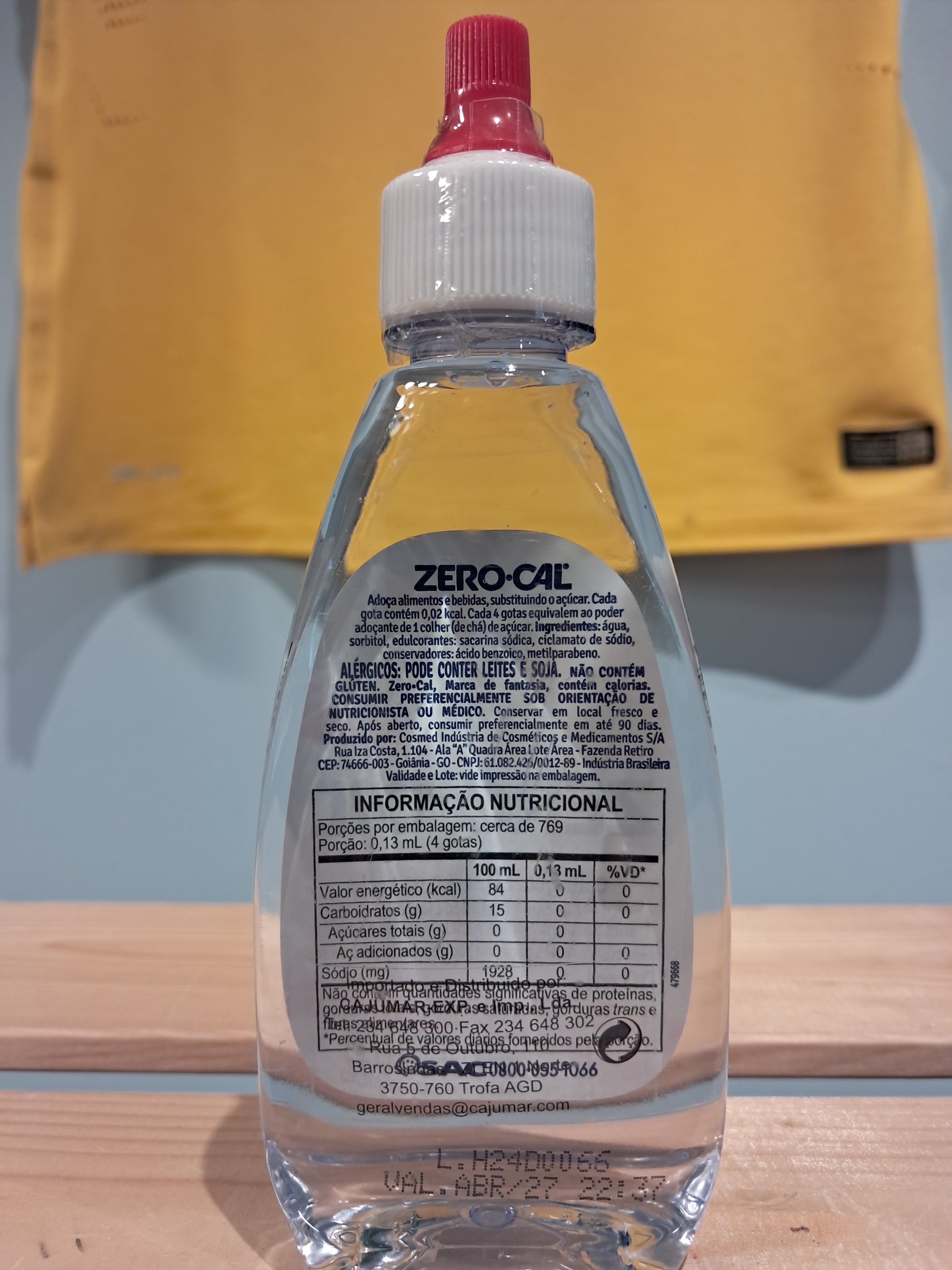 Edulcorante Zero-Cal (Dolcificante Zero-Cal) - 100 ml