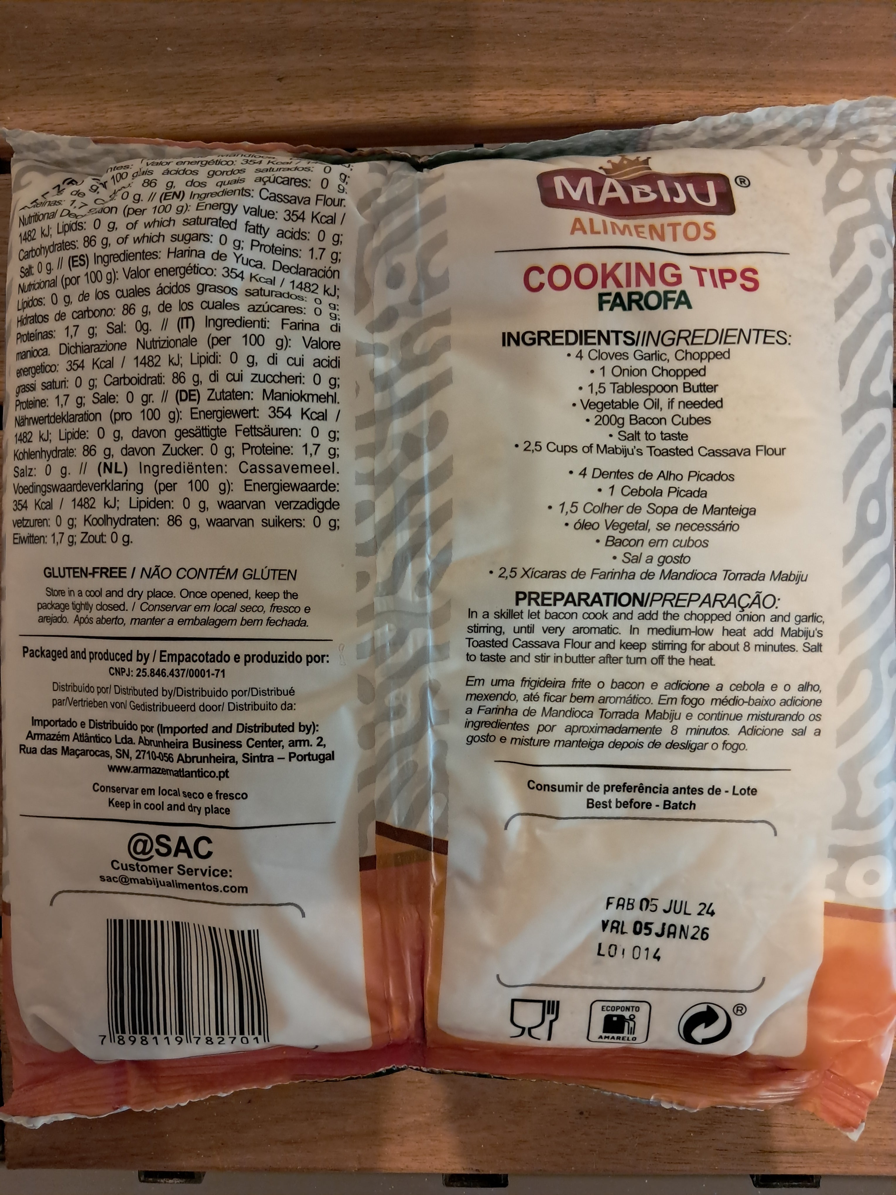 Farine de Manioc Grillée (Farine de Manioc Grillée) - MABIJU - 500g