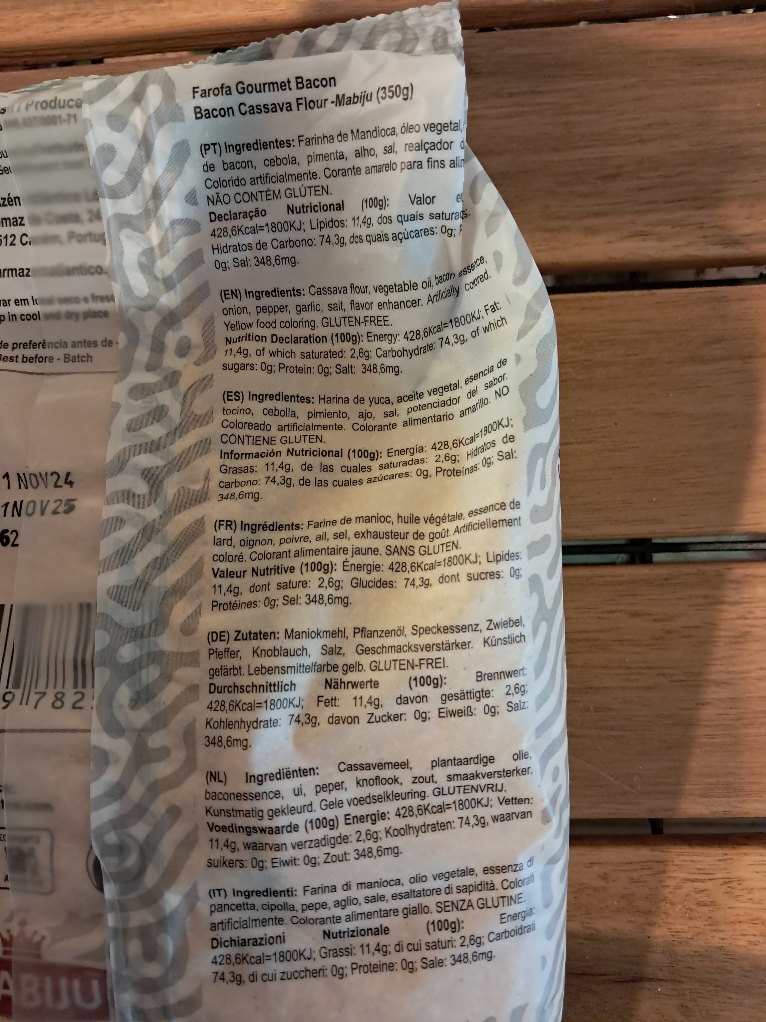 Gourmet Bacon Cassava Farofa Ready to Use (Gourmet Bacon Cassava Farofa) - MABIJU - 350g