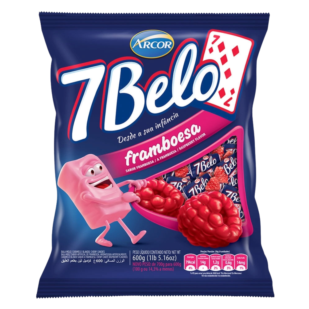 Bonbons framboise sachet ( Bala de Framboesa)- 7 BELO - 500g - Promoção