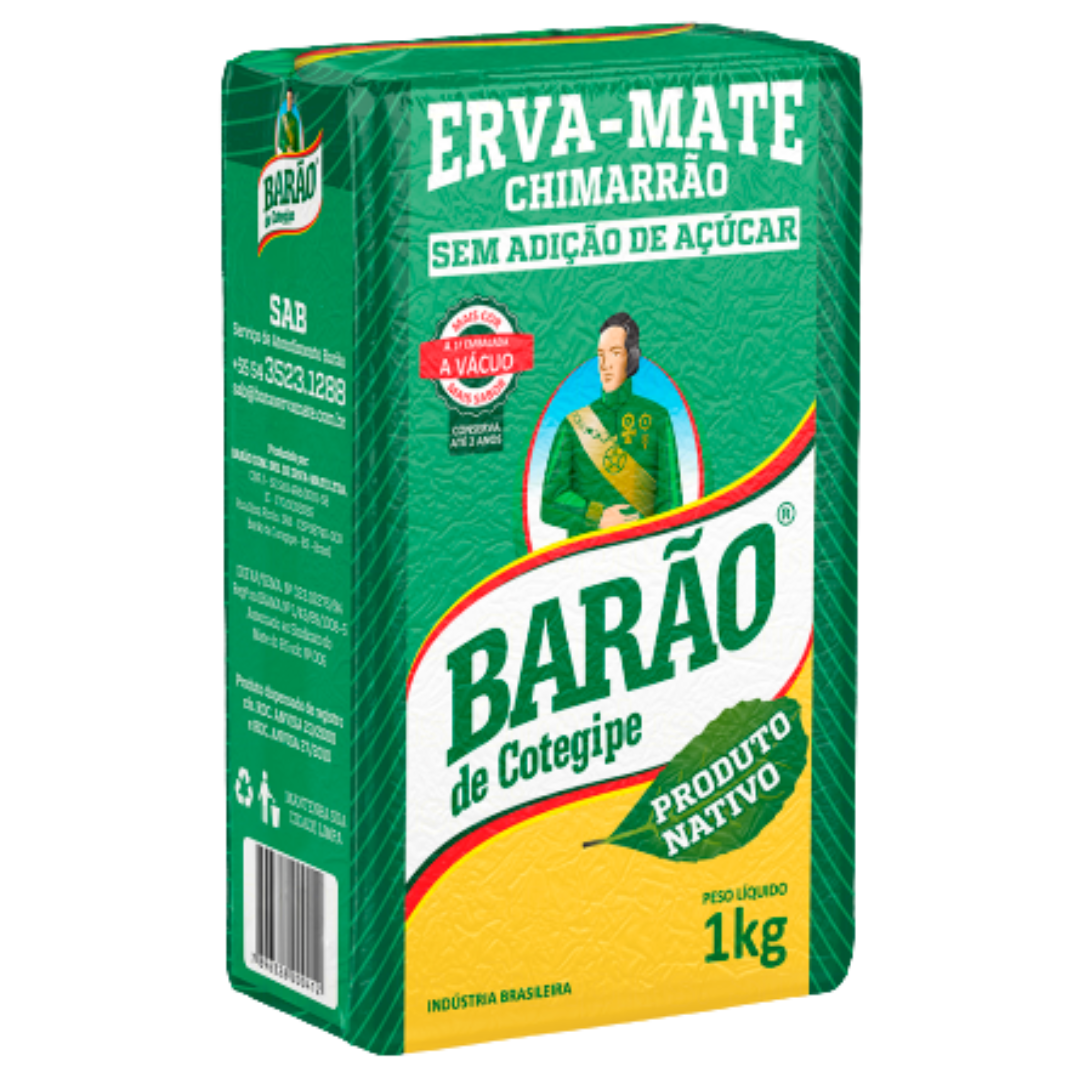 Yerba Maté nature (Erva Mate Chimarrão Nativa) BARÃO - 1Kg