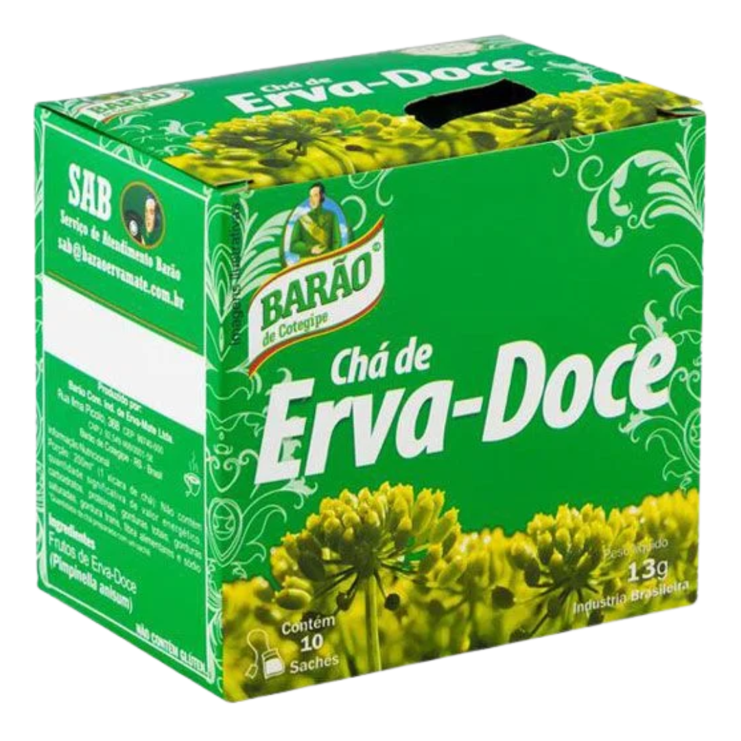 Tisane à l'Anis verte (Thé de Fenouil) - BARÃO - Contient 10 sachets