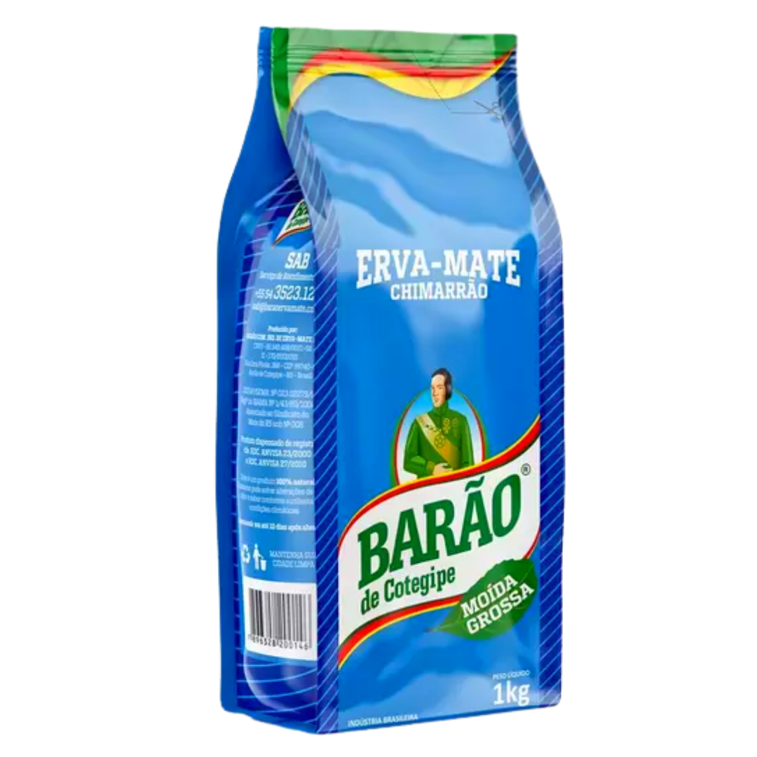 Yerba mate moulue épaisse (Erva Mate pour Chimarrão Moulue Grossière) - BARÃO - 1kg