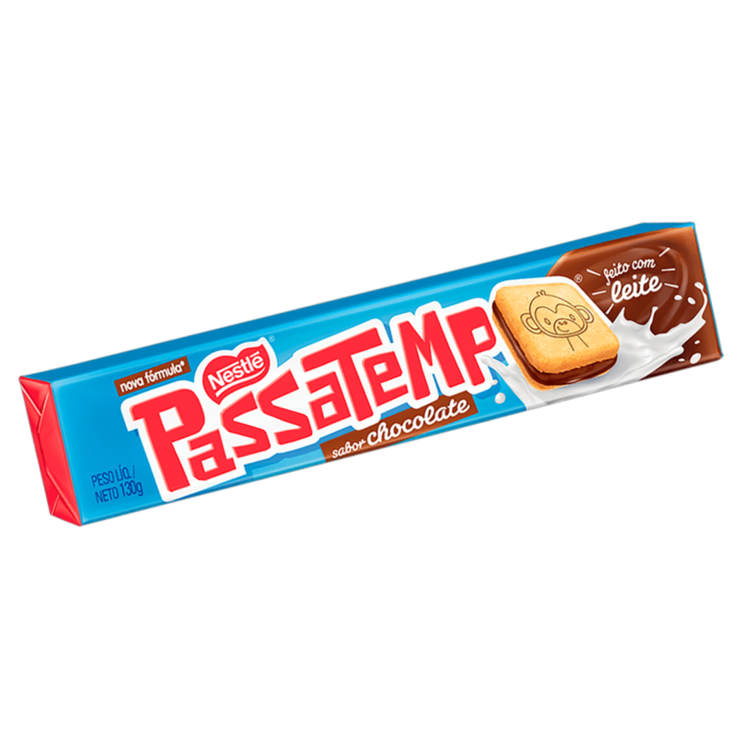 Bolacha Passatempo Chocolate (Biscuits Fourrés chocolat “Passatempo”) - NESTLÉ - 130g - Mon Petit Brésil