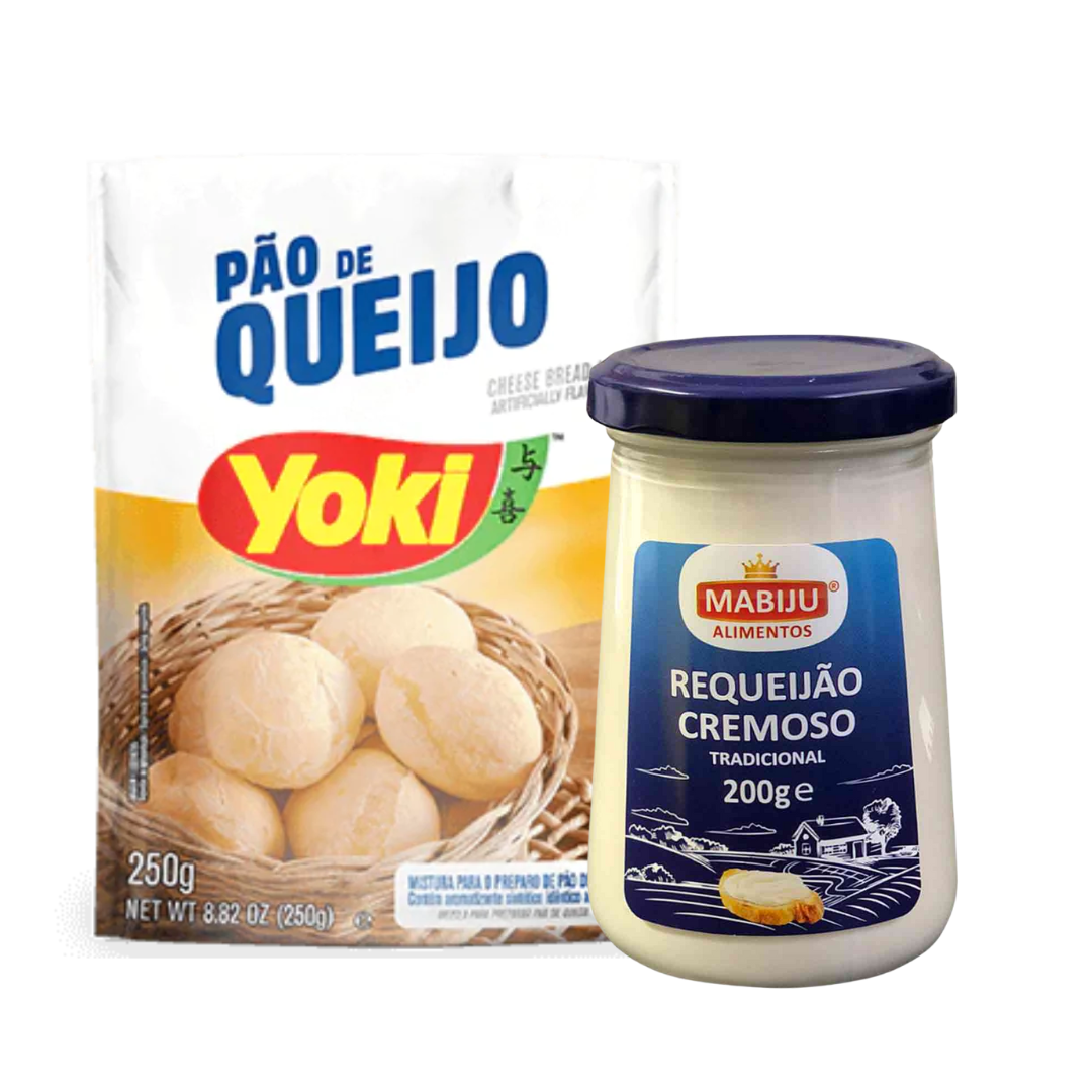 Combinazione Perfetta - Miscela per Pane al Formaggio - YOKI - 250g + Formaggio Spalmabile Cremoso - MABIJU - 220g