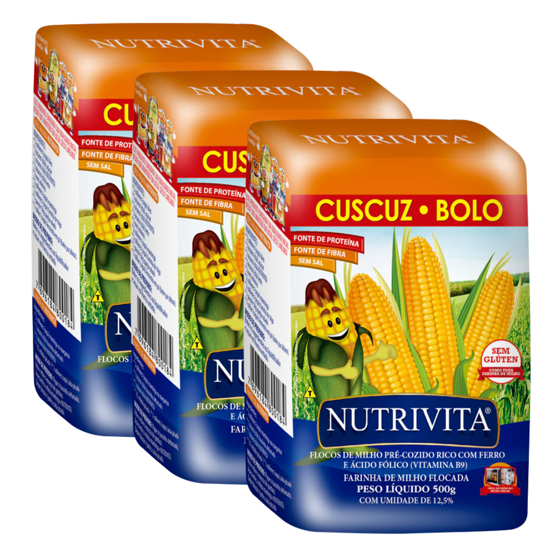 Combo - Fiocchi di Mais per Cuscus - NUTRIVITA - 500g - Acquista 3 unità e ottieni il 10% di sconto