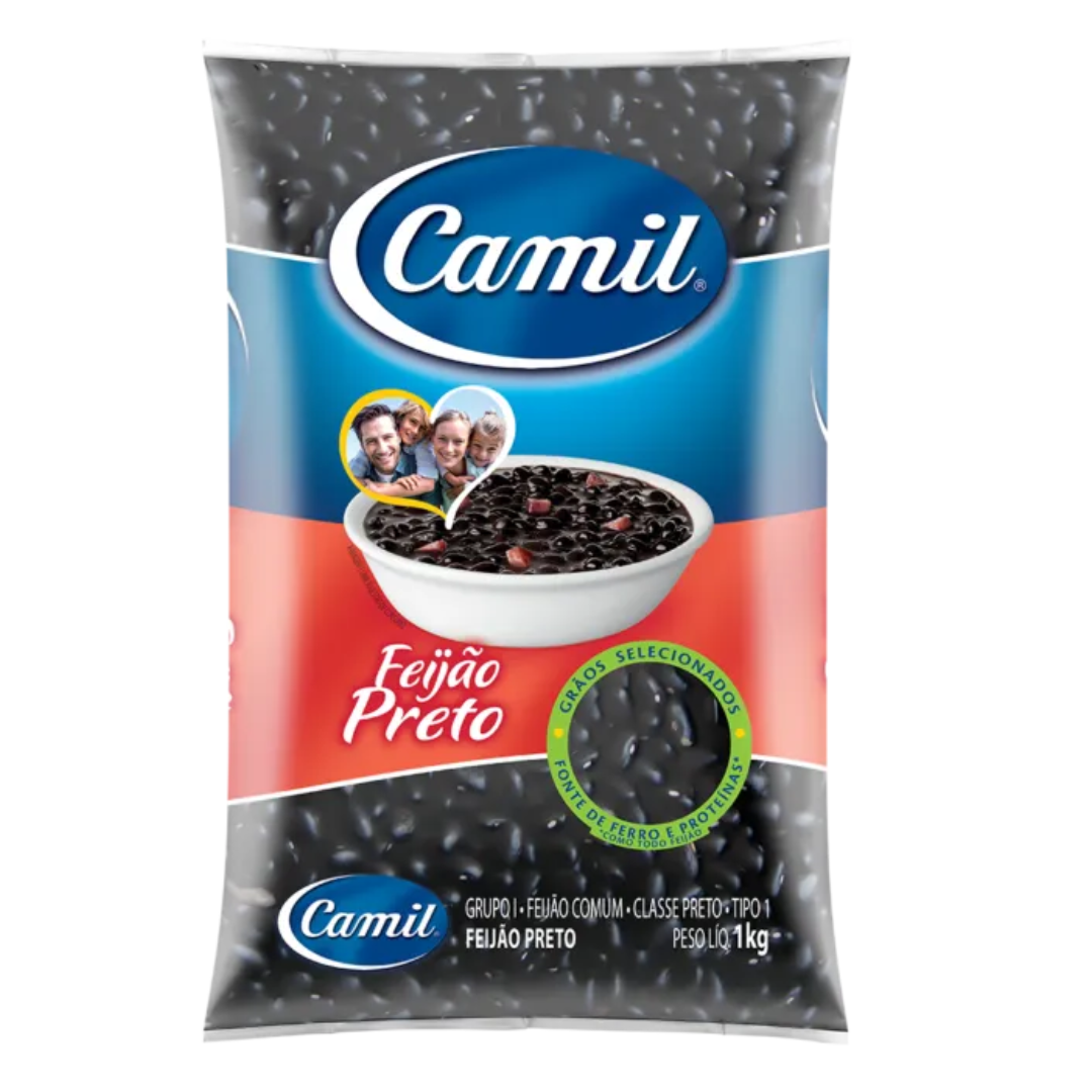 Feijão Preto (Haricots noirs secs) - CAMIL - 1kg - Mon Petit Brésil